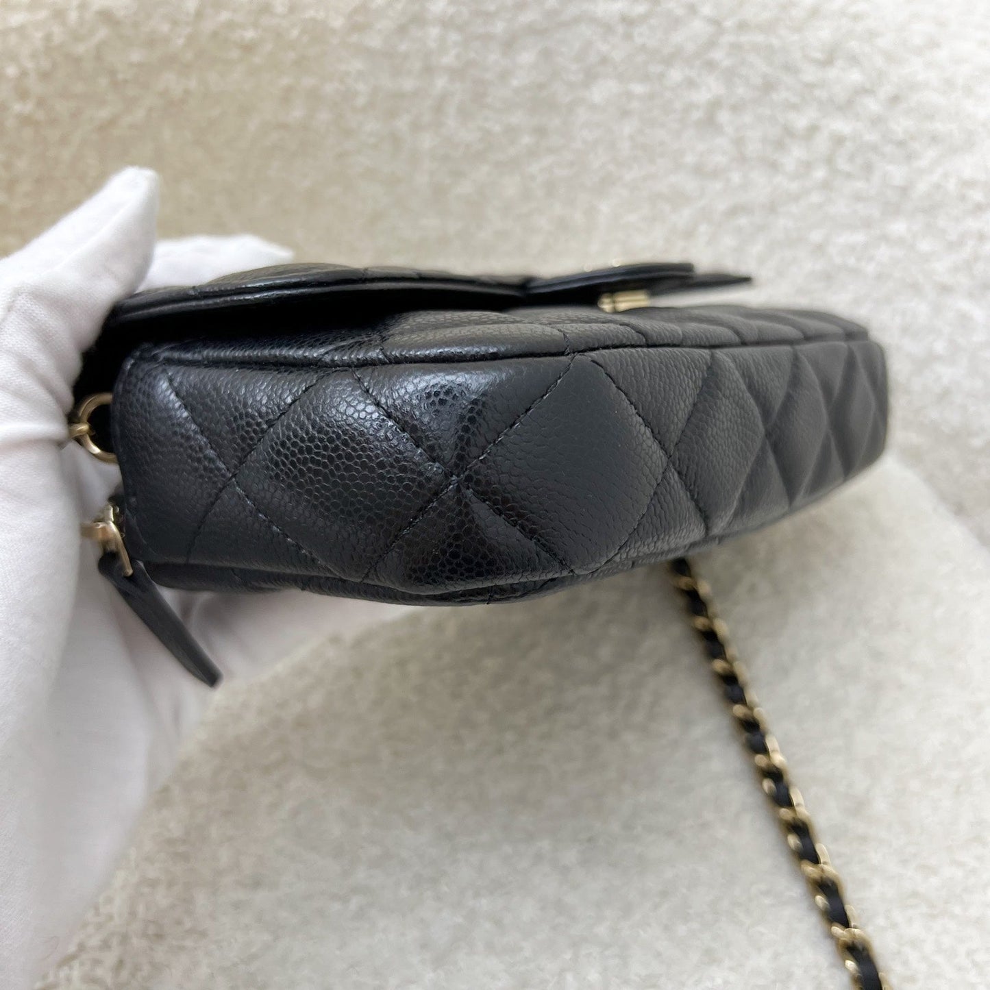 GLM-Phone Holder / Wallet On Chain WOC in Black Caviar and LGHW (Model: AP2096)