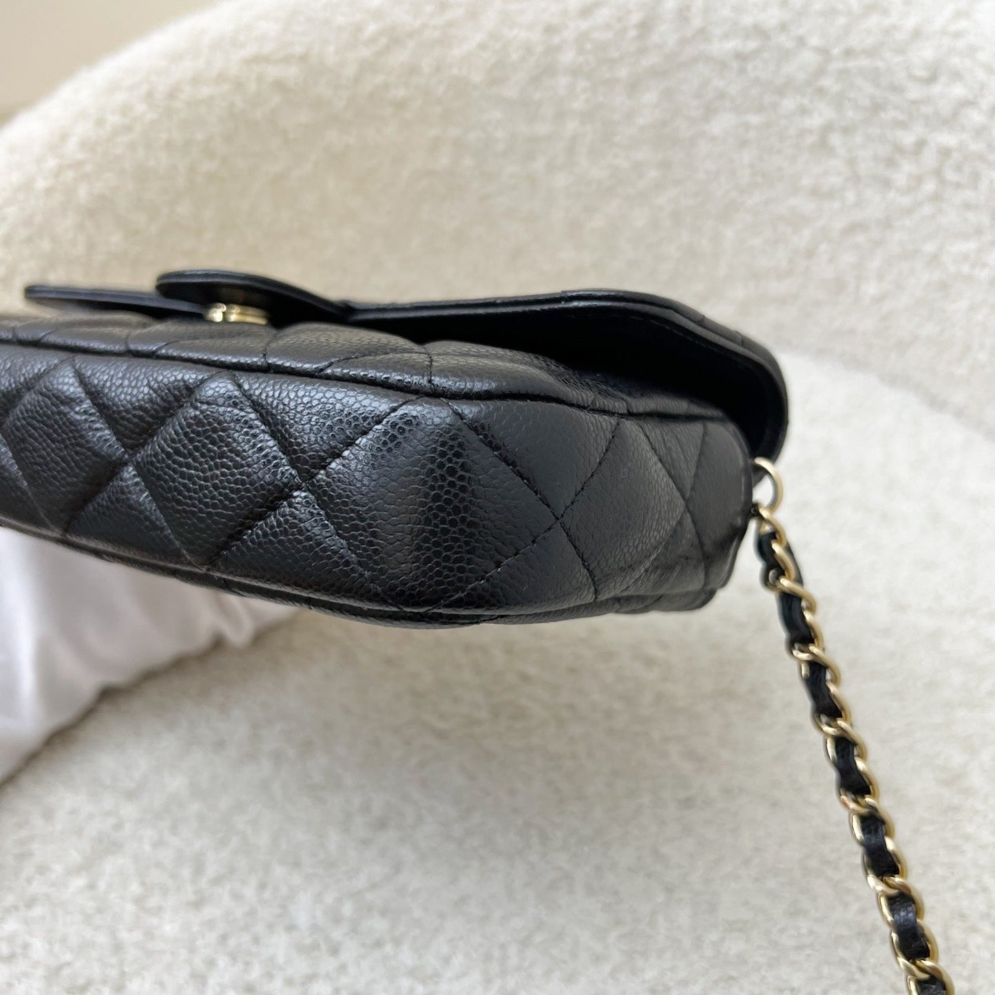 GLM-Phone Holder / Wallet On Chain WOC in Black Caviar and LGHW (Model: AP2096)