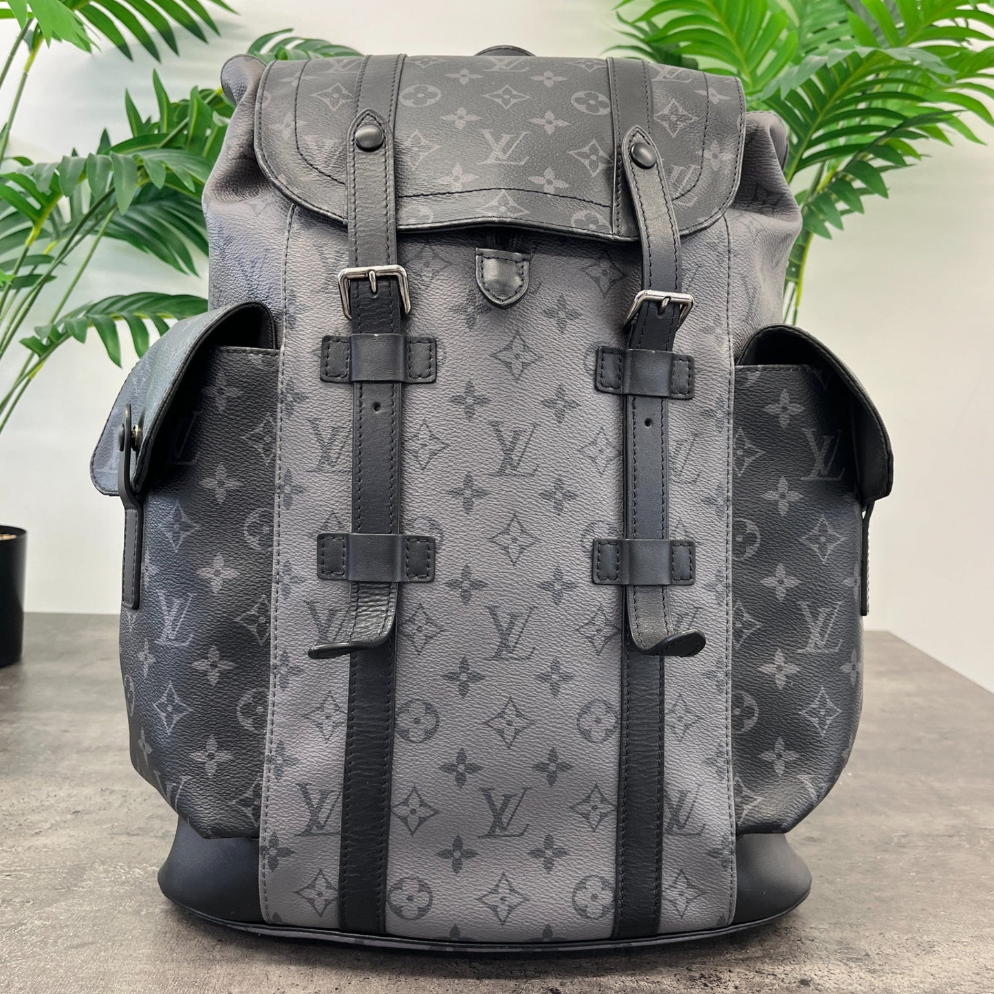 Men's Christopher Mm Monogram Eclipse Backpack Black
