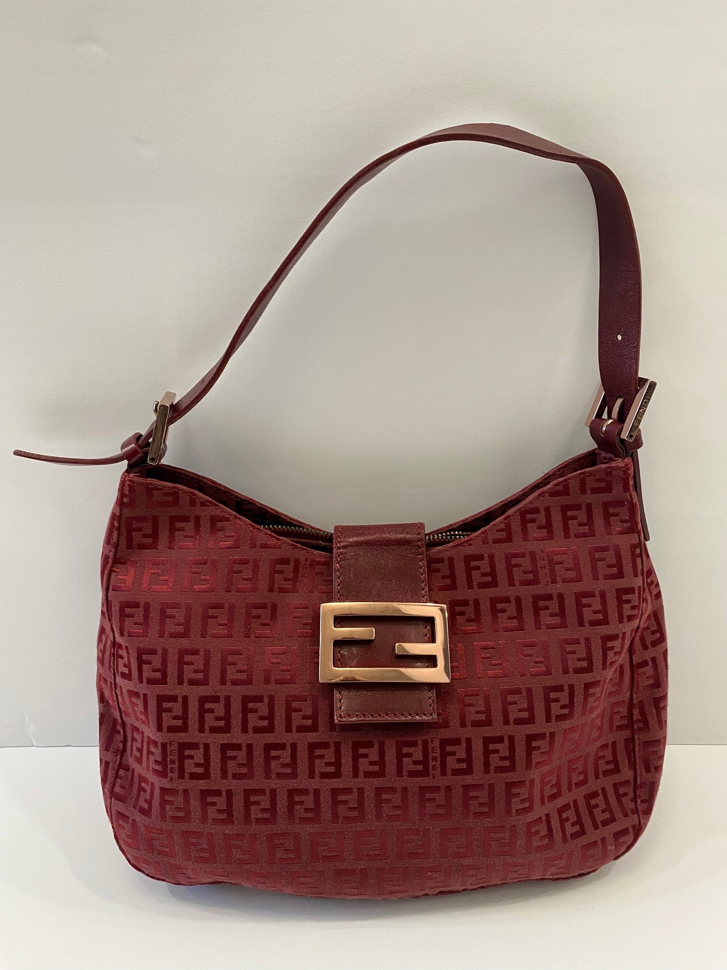 FENDI VINTAGE ZUCCHINO MAMA BAGUETTE SHOULDER BAG