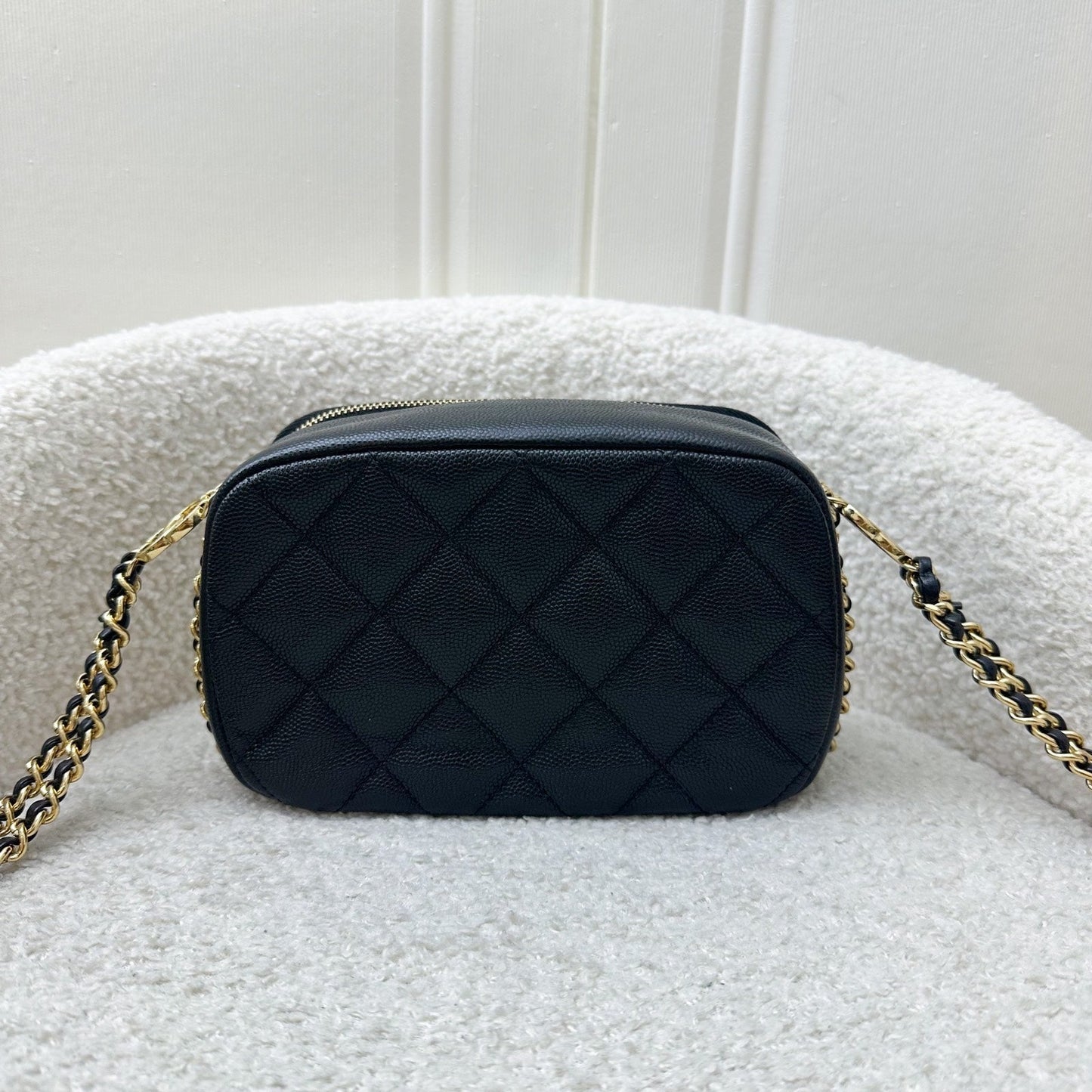 GLM-23C Mini Camera Bag in Black Caviar and AGHW
