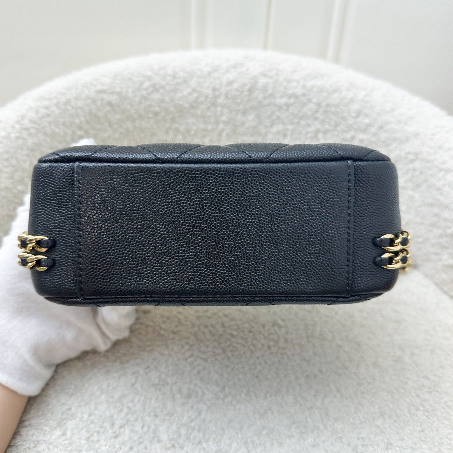 GLM-23C Mini Camera Bag in Black Caviar and AGHW