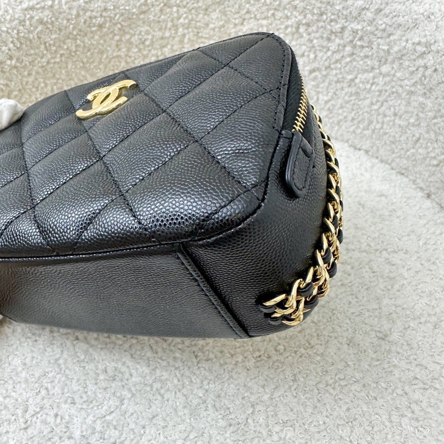 GLM-23C Mini Camera Bag in Black Caviar and AGHW
