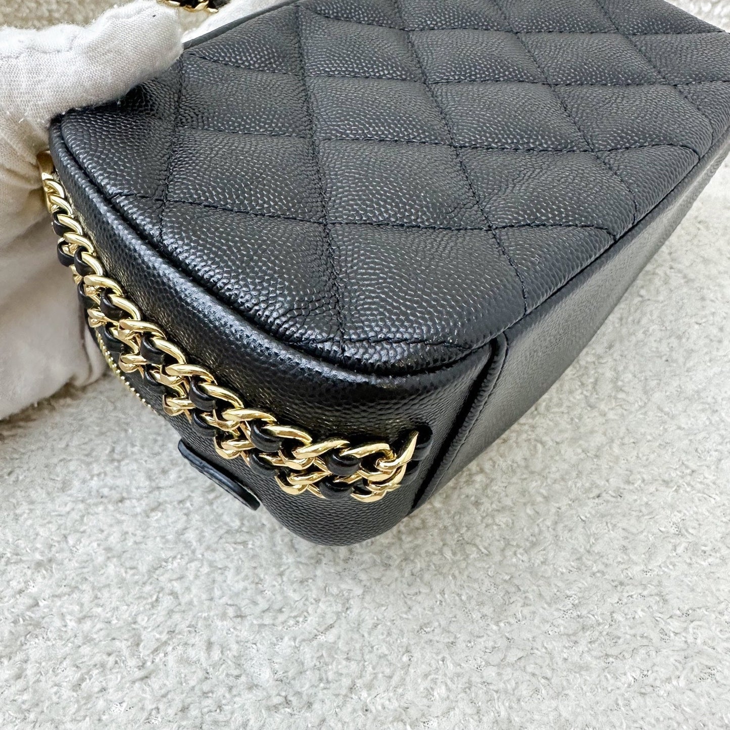 GLM-23C Mini Camera Bag in Black Caviar and AGHW