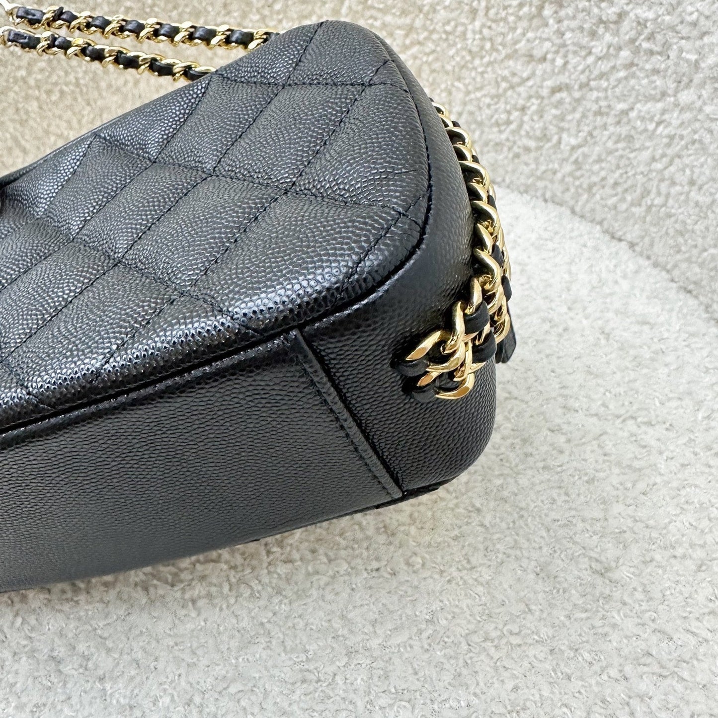 GLM-23C Mini Camera Bag in Black Caviar and AGHW
