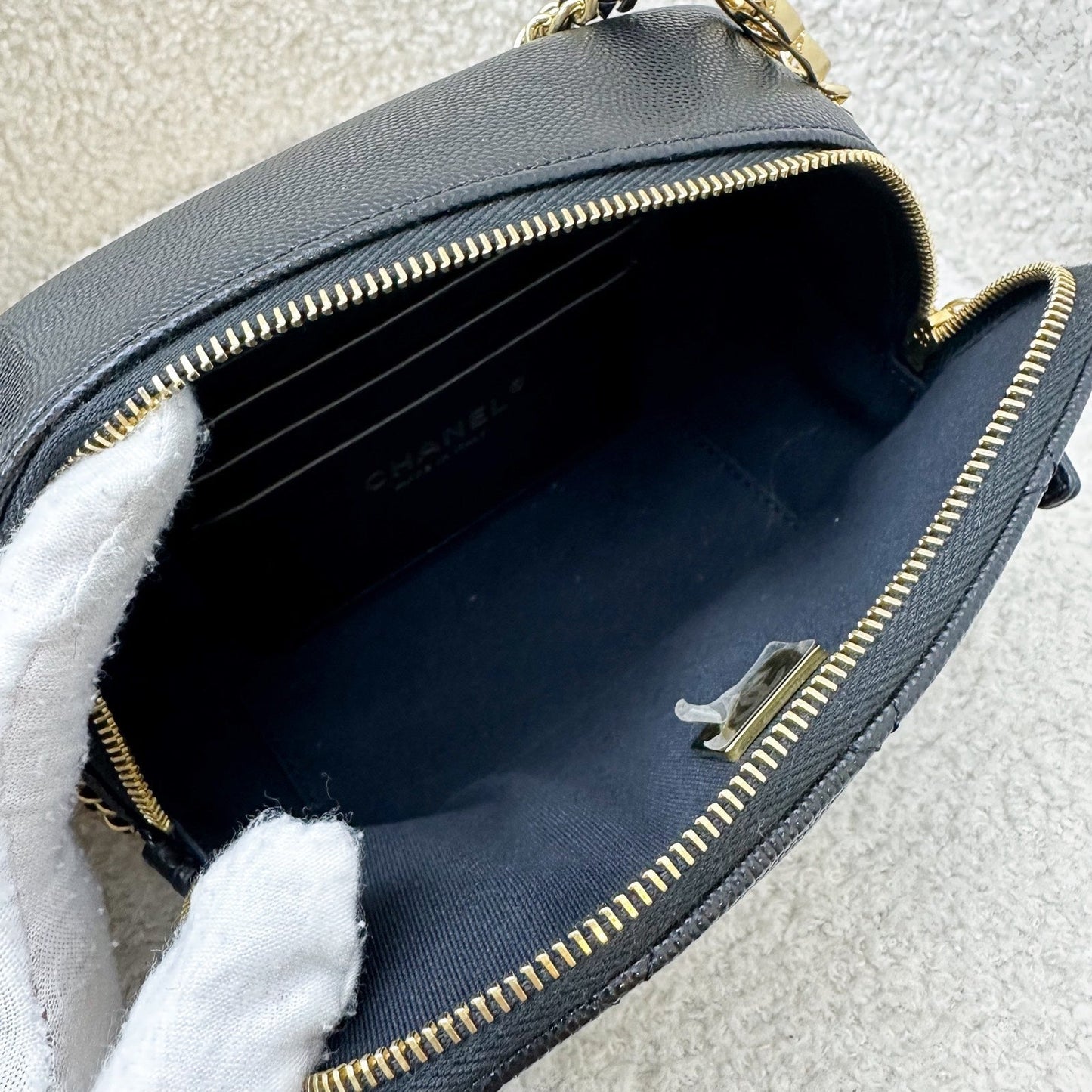 GLM-23C Mini Camera Bag in Black Caviar and AGHW