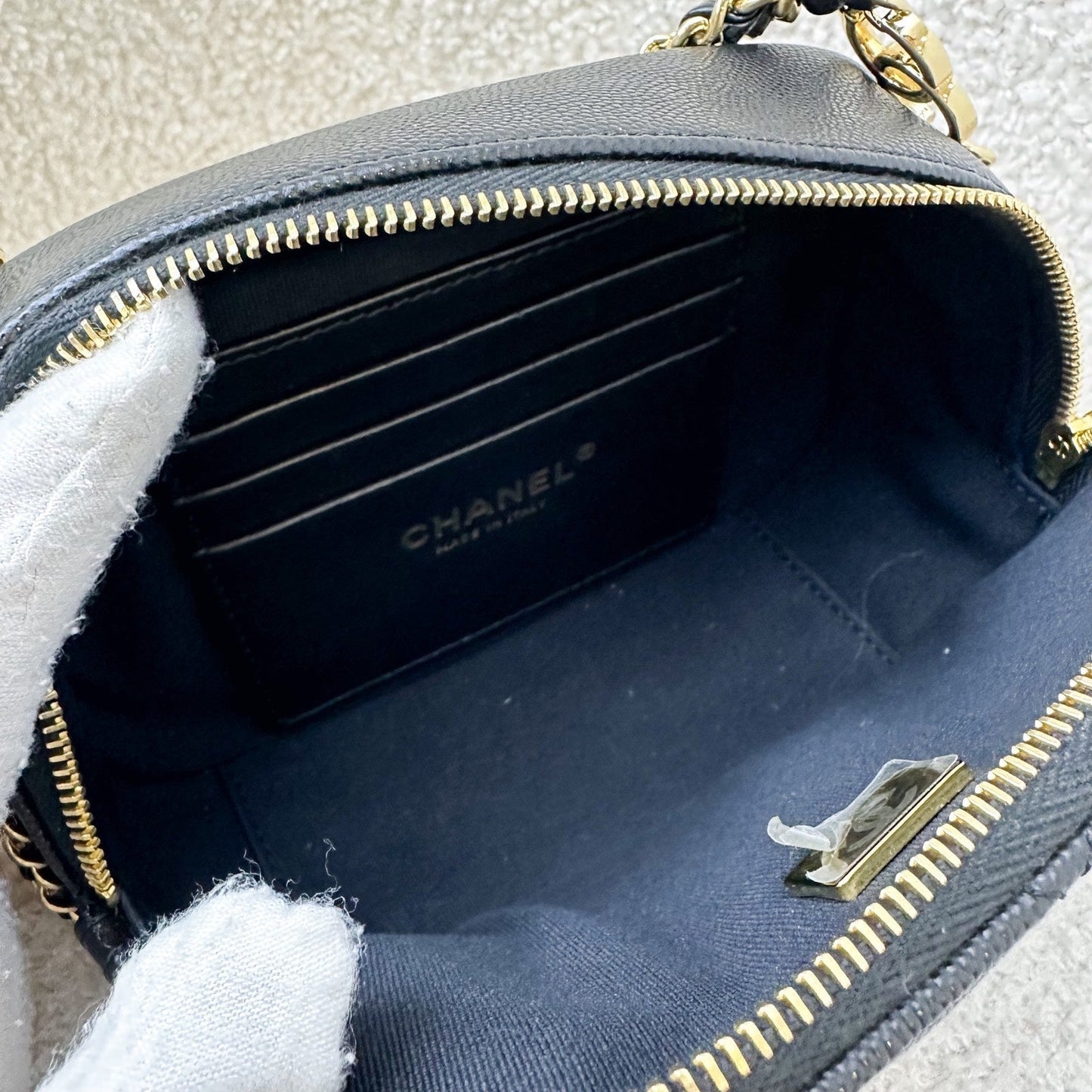 GLM-23C Mini Camera Bag in Black Caviar and AGHW
