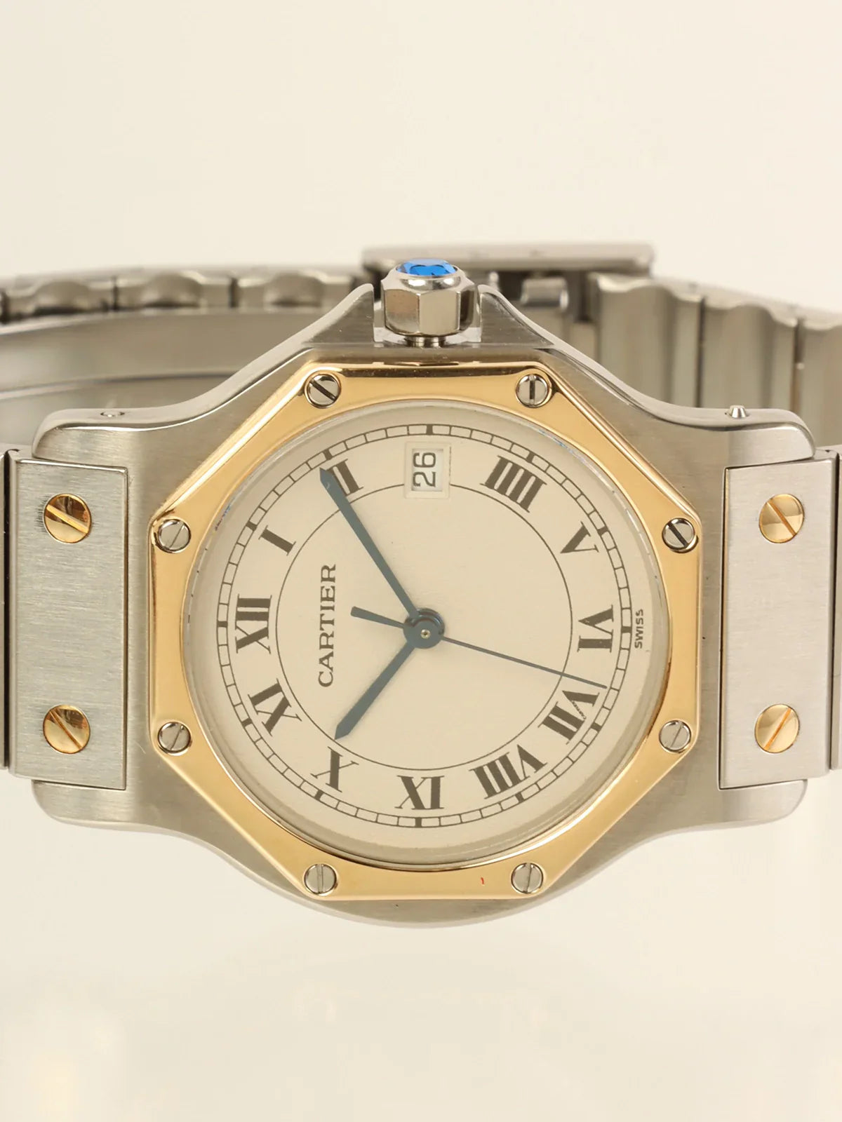 CARTIER Santos Octagon Lm Silver/Gold