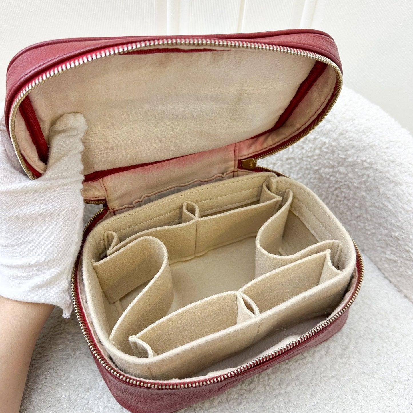 GLM- Vanity Case in Red Caviar and GHW