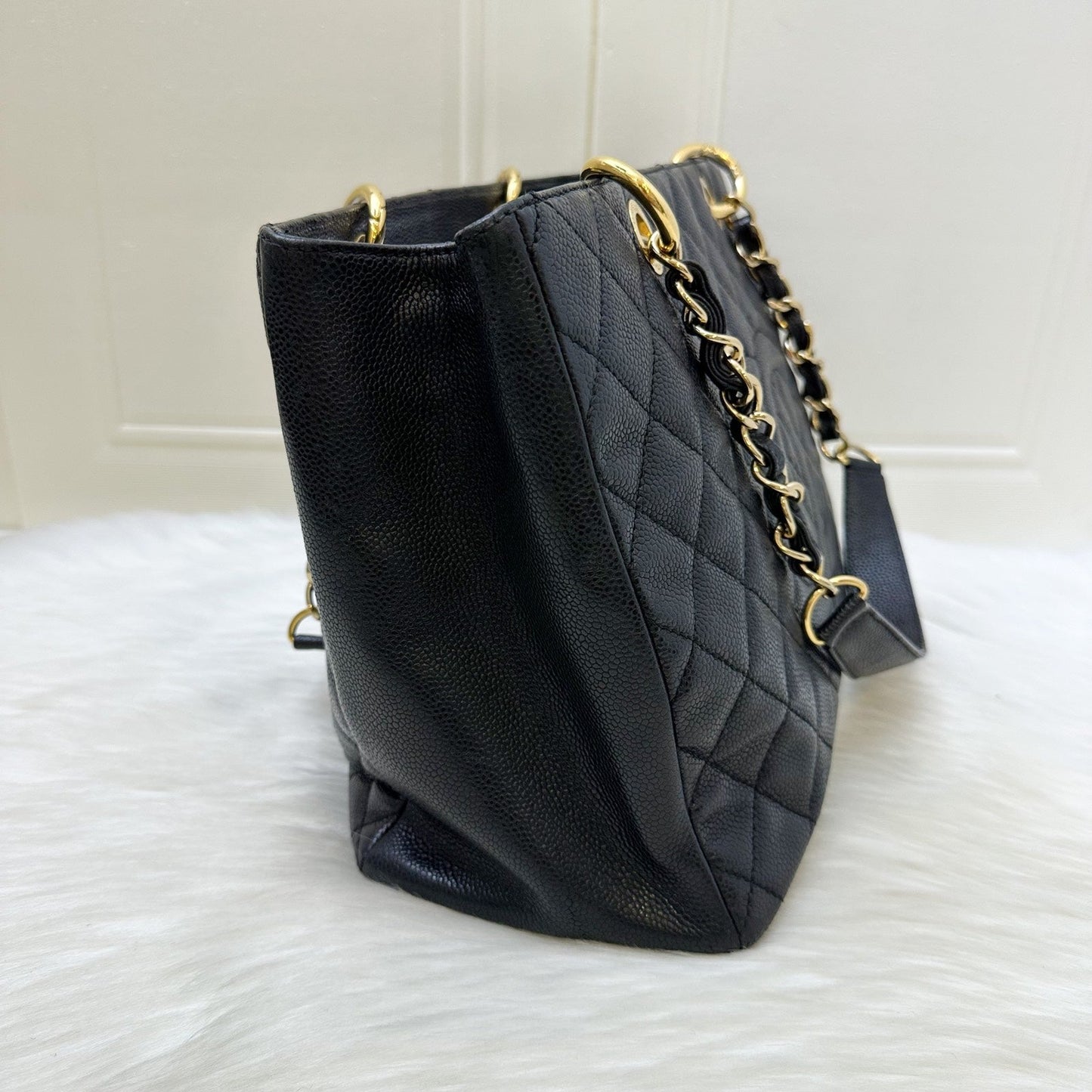 GLM-Grand Shopping Tote GST in Black Caviar and GHW
