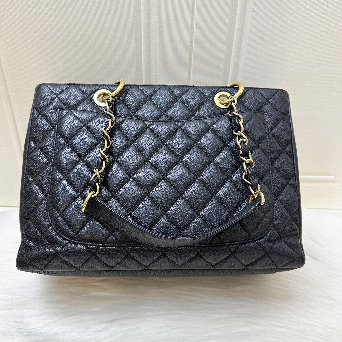 GLM-Grand Shopping Tote GST in Black Caviar and GHW
