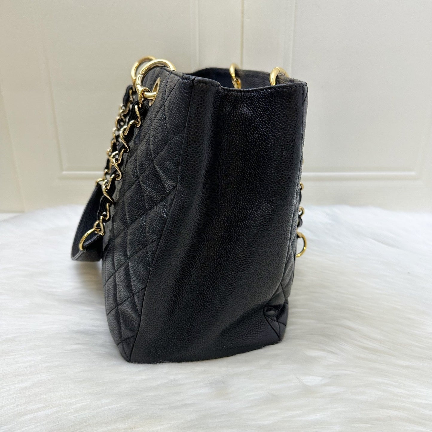 GLM-Grand Shopping Tote GST in Black Caviar and GHW