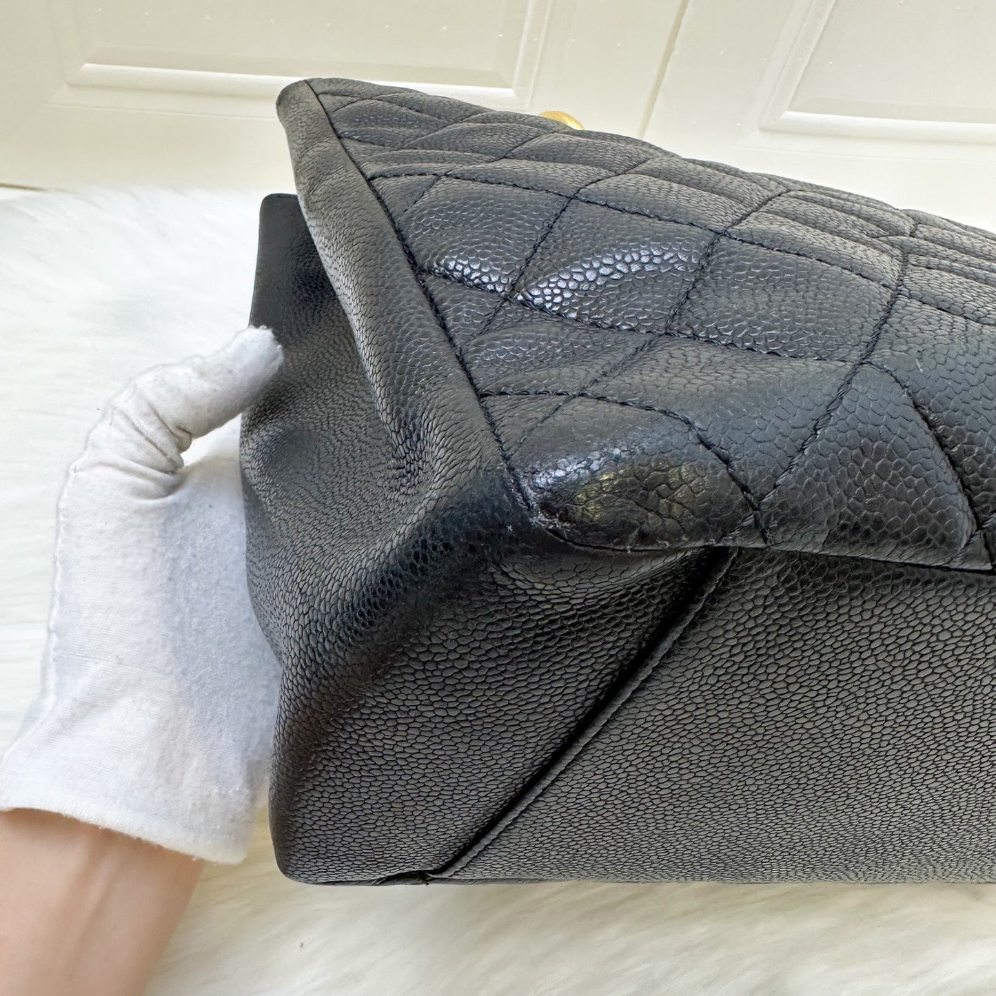 GLM-Grand Shopping Tote GST in Black Caviar and GHW
