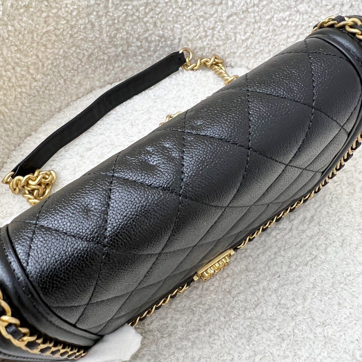 GLM-Chain Around Boy Wallet on Chain WOC in Black Caviar and AGHW