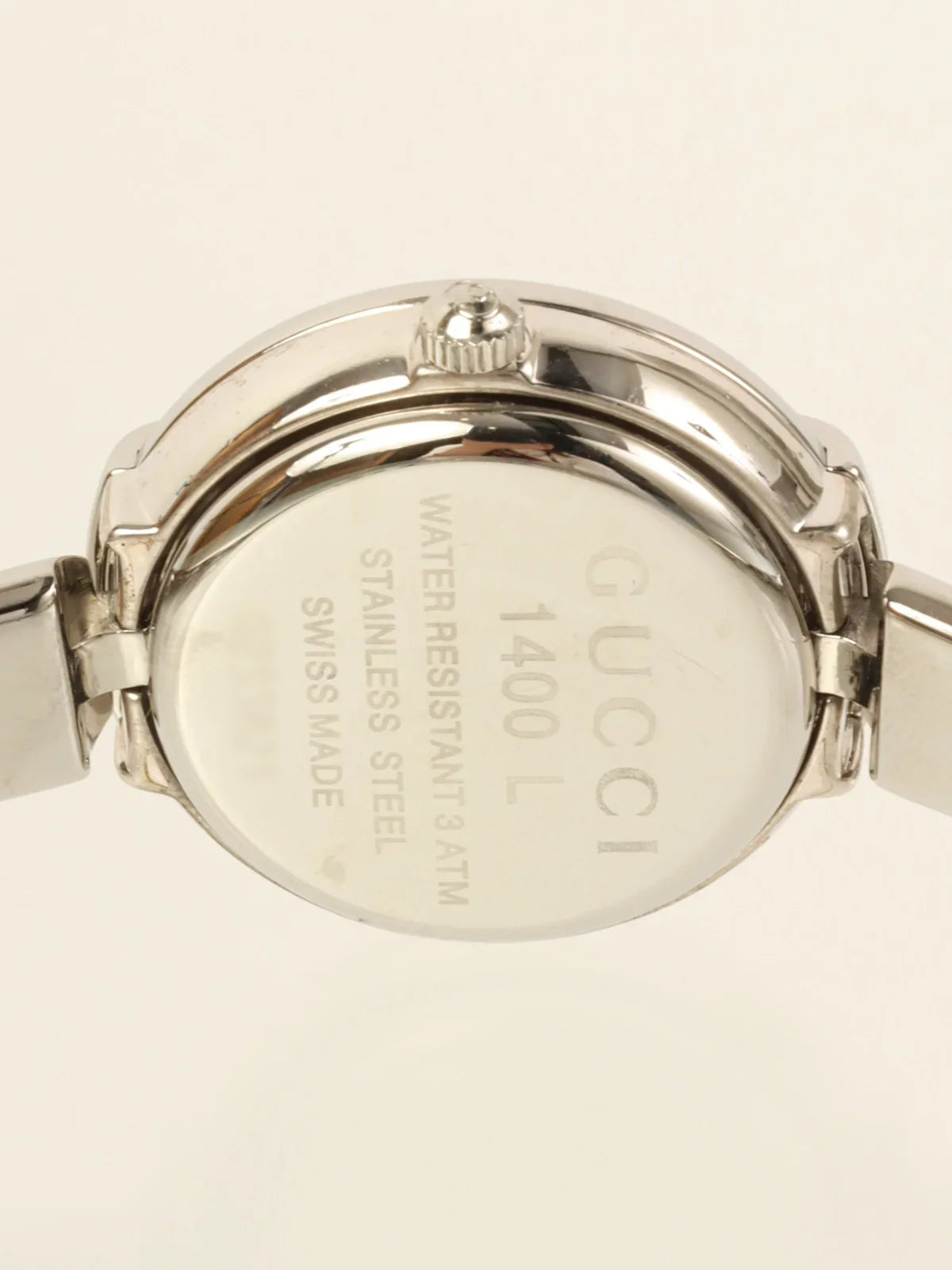 GUCCI Round Face Bangle Watch Silver