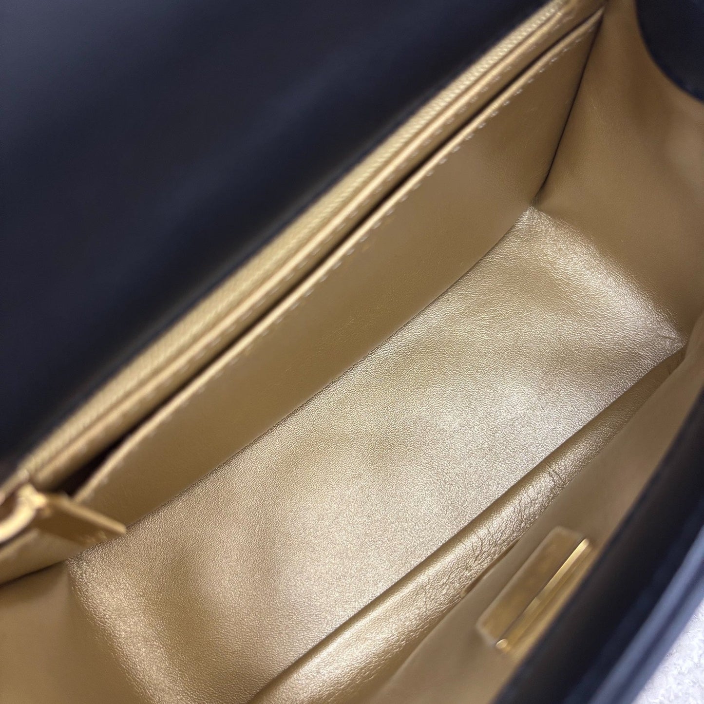 GLM-22C Pearl Crush Square Mini Flap in Black Lambskin and AGHW (Model: AS1786)