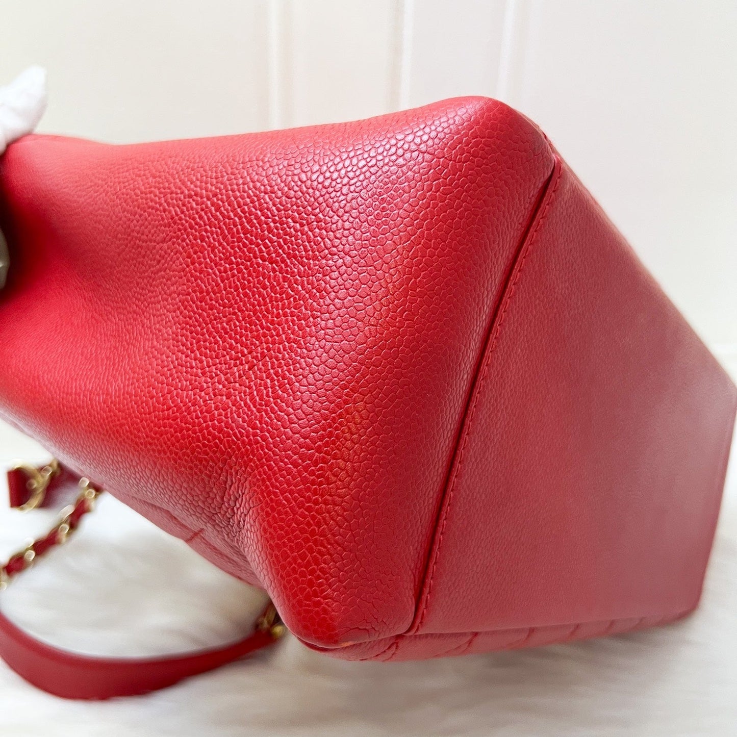 GLM-Grand Shopping Tote GST in Red Caviar and GHW