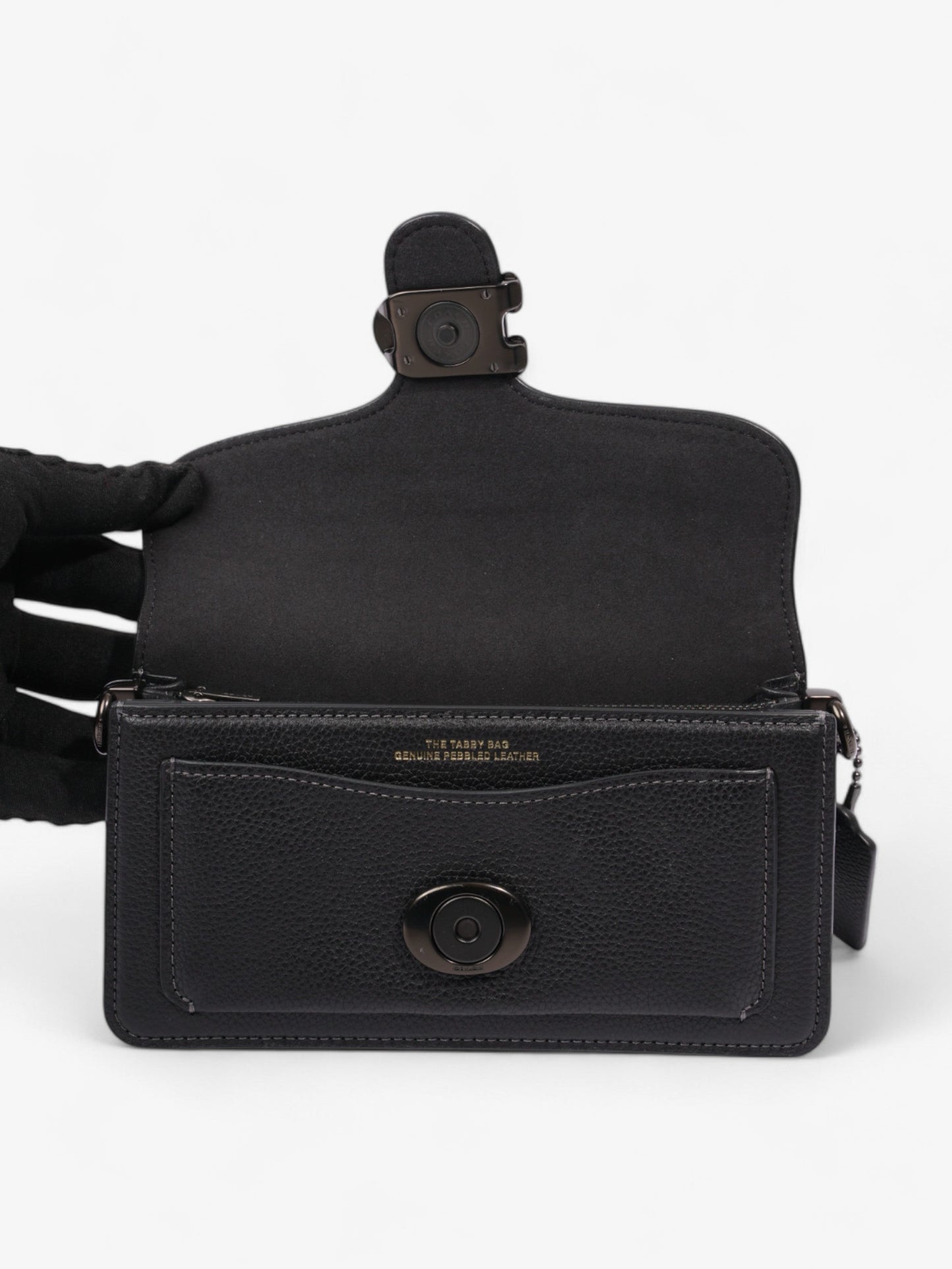 Coach Tabby Black Grained Leather 20