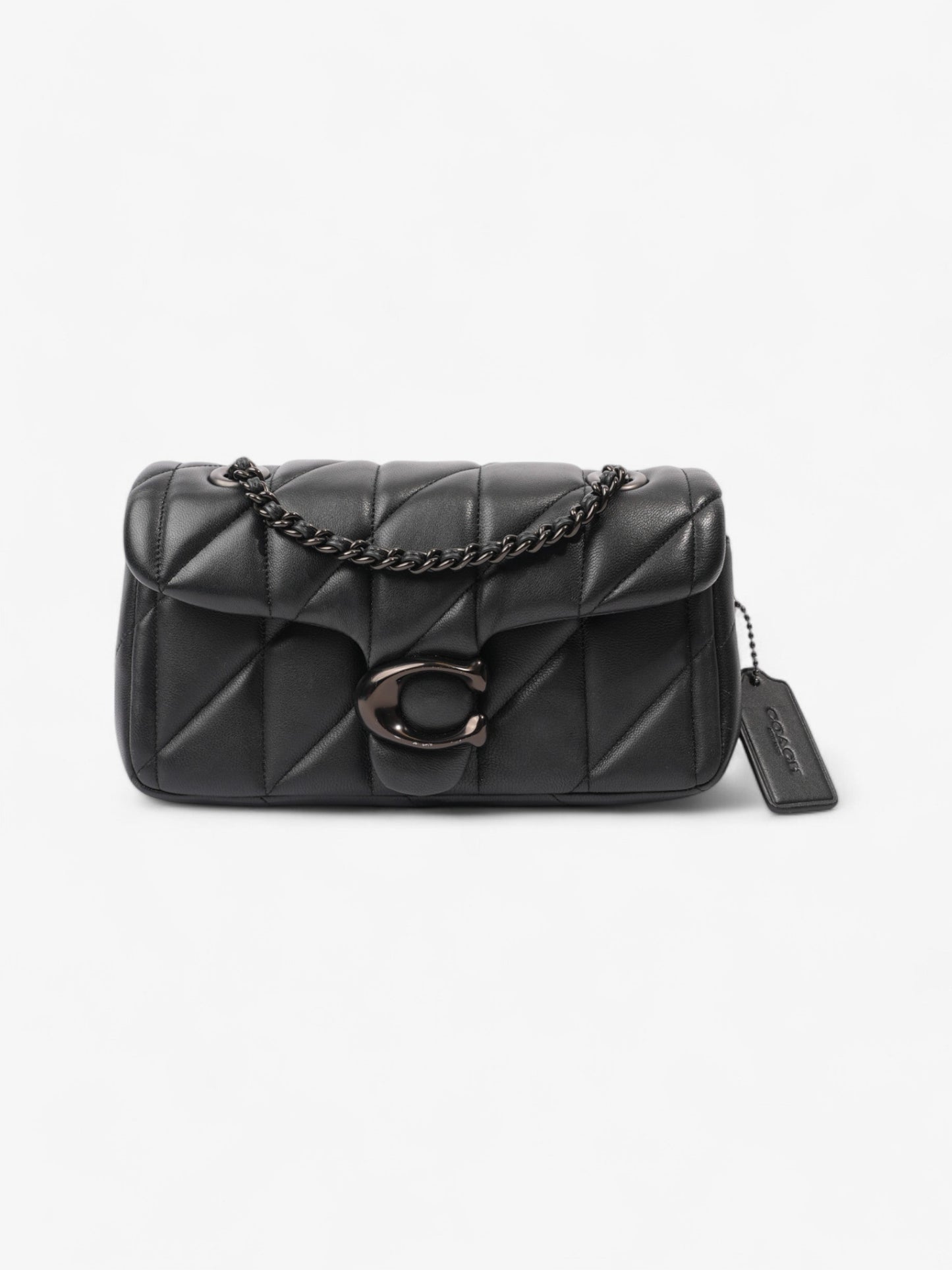 Coach Tabby Shoulder Bag Black Leather 20