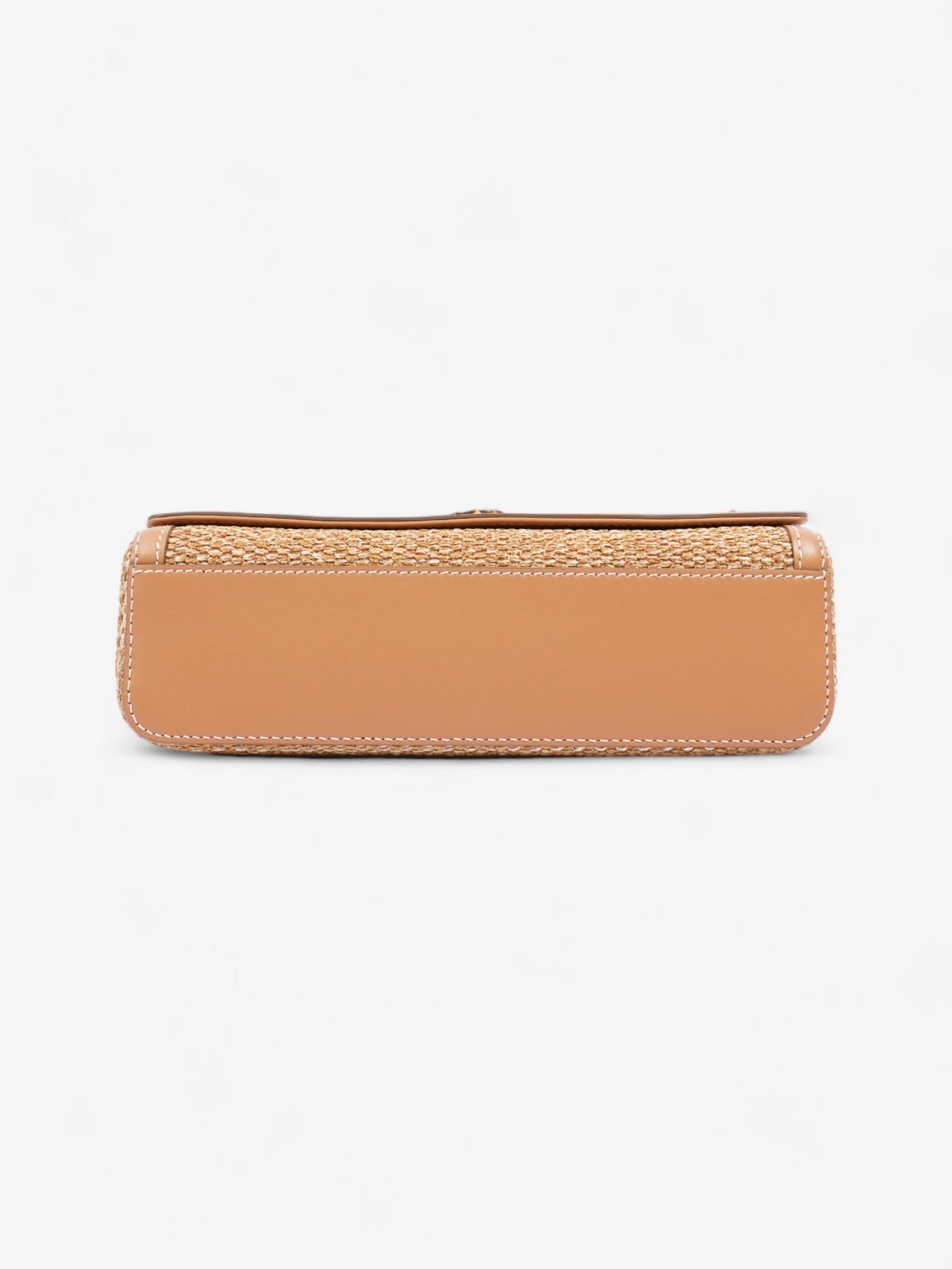 Burberry Top Handle Note Bag Natural Polyester Small