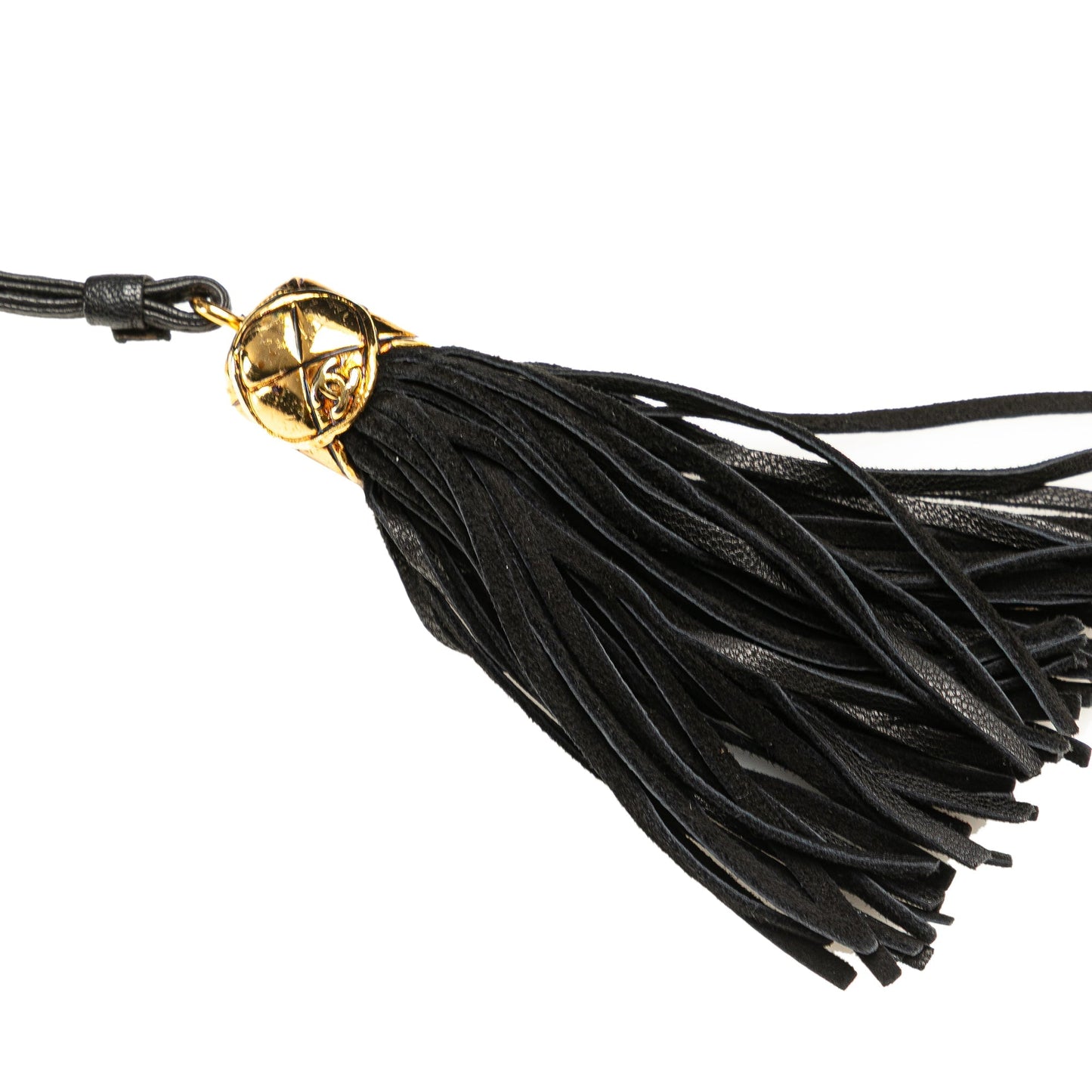 Chanel Suede Drawstring Tassel Bucket Bag