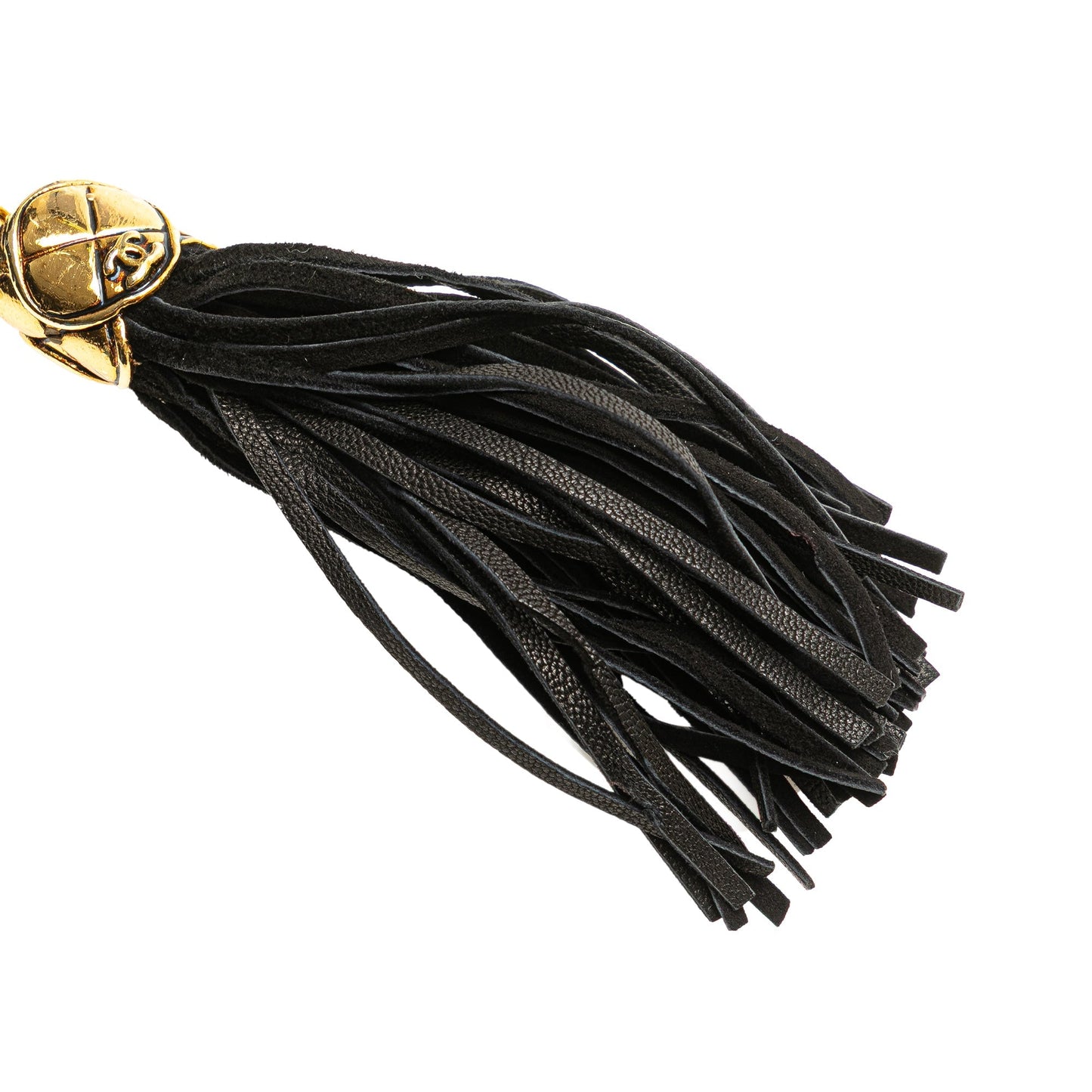 Chanel Suede Drawstring Tassel Bucket Bag