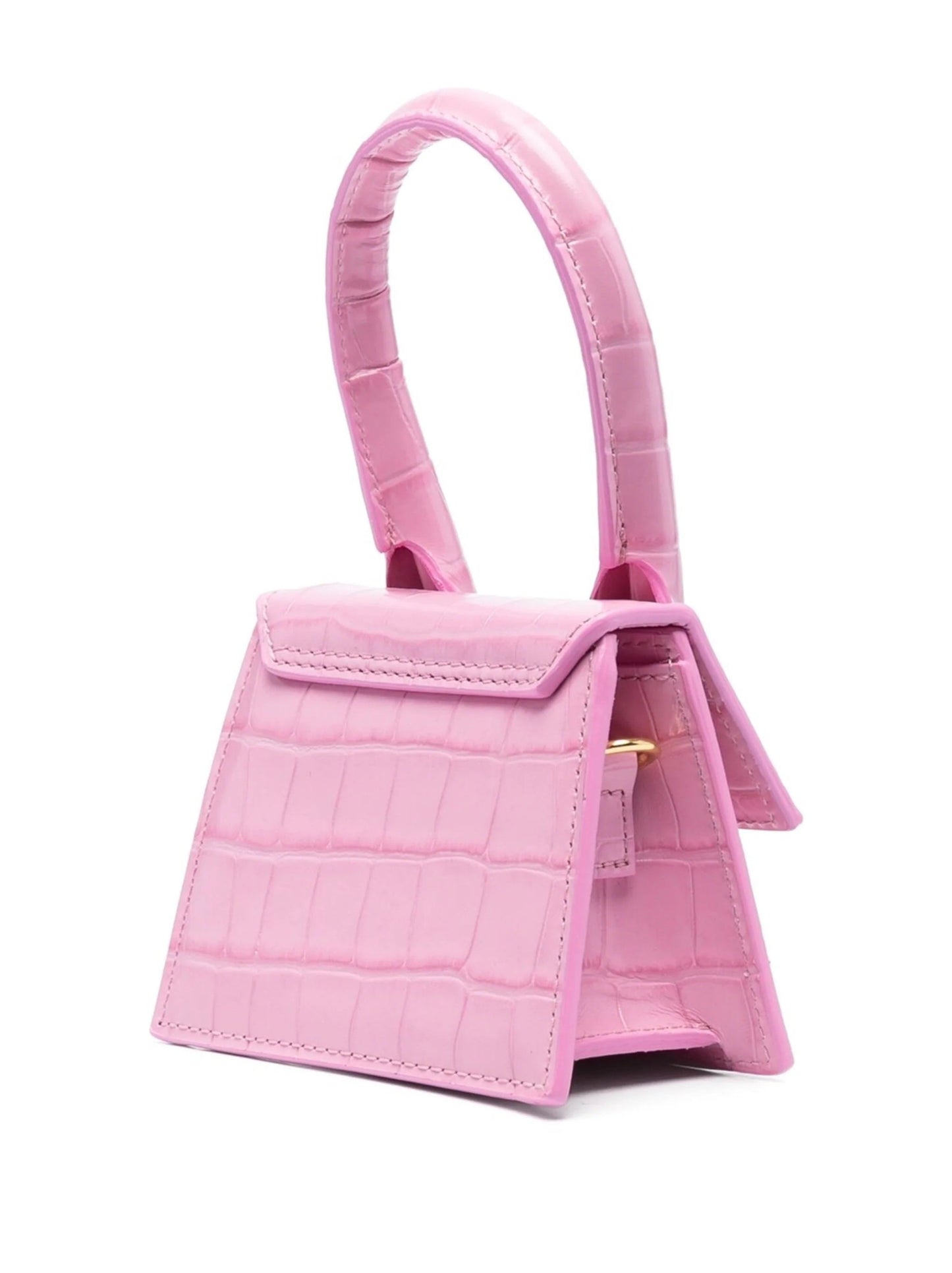 JACQUEMUS LE CHIQUITO MINI CROC EMBOSSED LEATHER CROSSBODY BAG