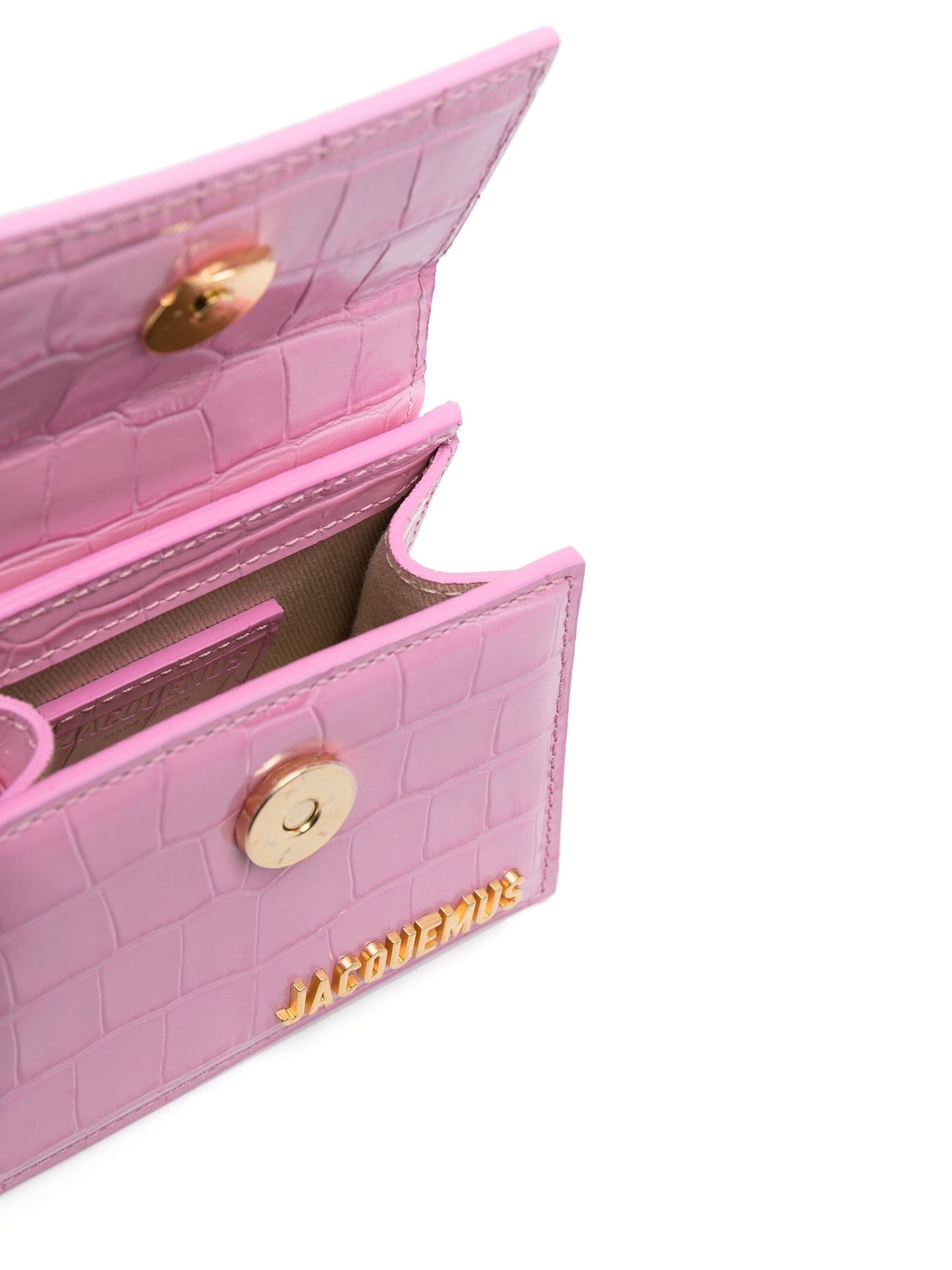 JACQUEMUS LE CHIQUITO MINI CROC EMBOSSED LEATHER CROSSBODY BAG
