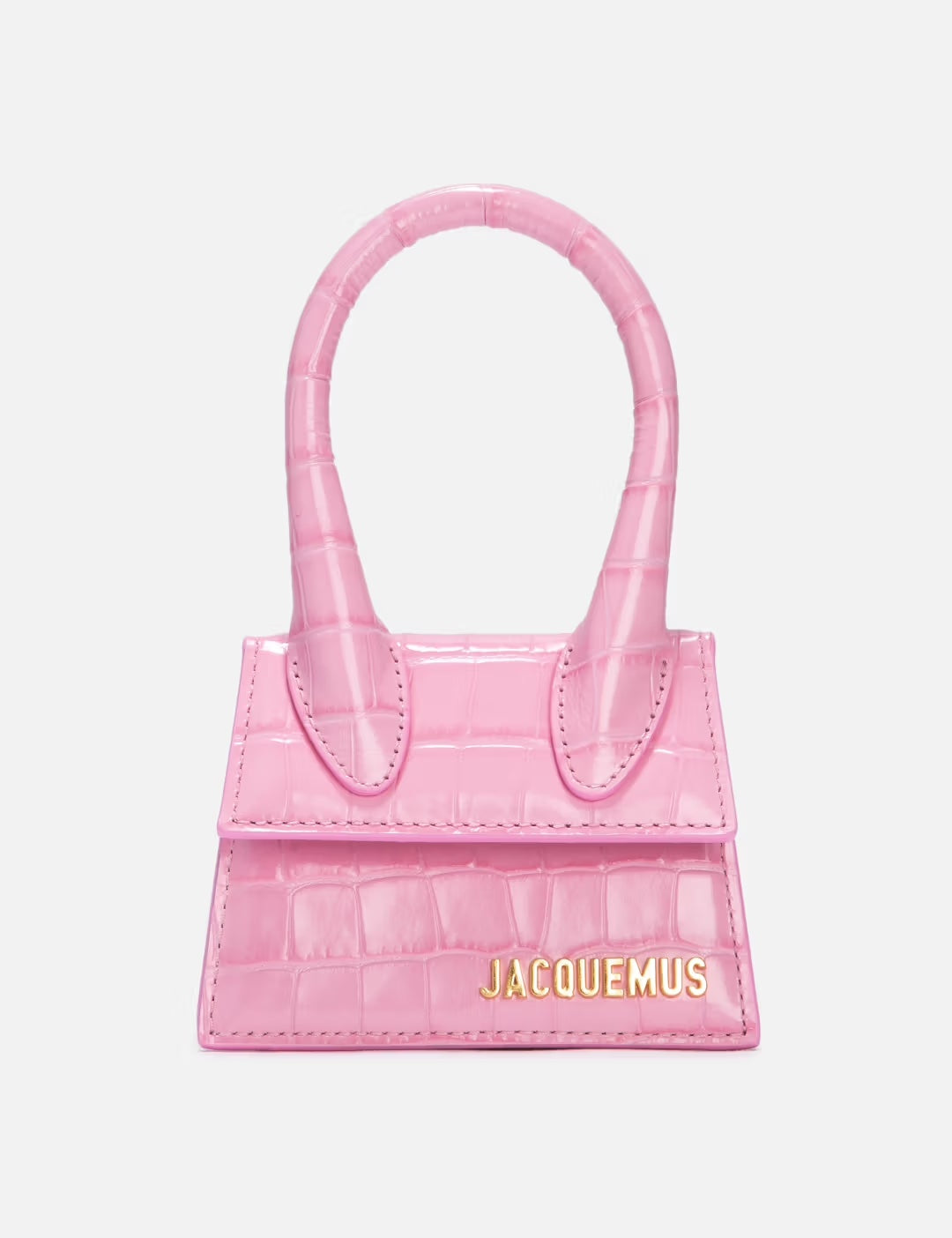 JACQUEMUS LE CHIQUITO MINI CROC EMBOSSED LEATHER CROSSBODY BAG