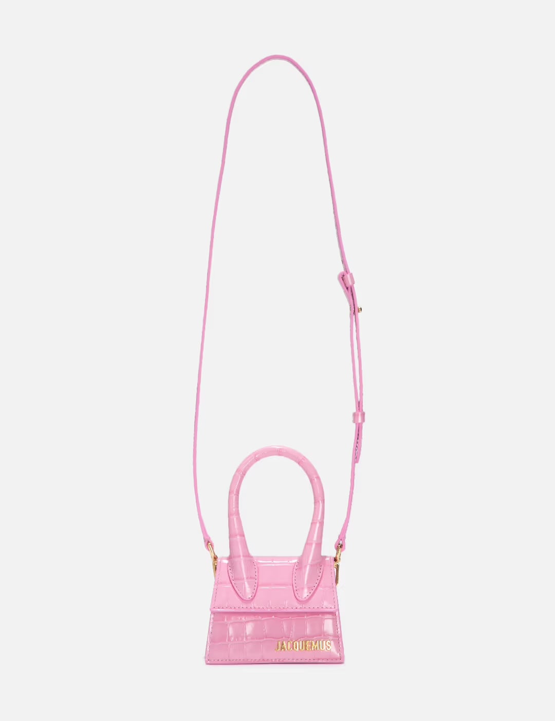JACQUEMUS LE CHIQUITO MINI CROC EMBOSSED LEATHER CROSSBODY BAG