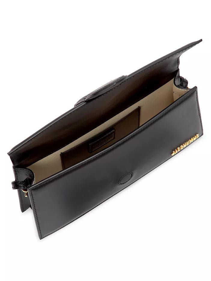 JACQUEMUS LE BAMBINO LONG CALFSKIN LEATHER SHOULDER BAG