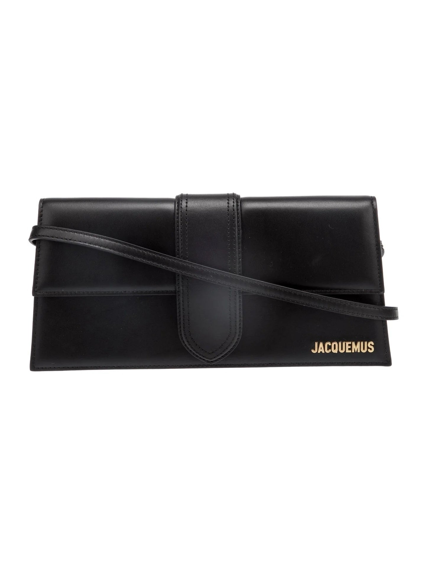 JACQUEMUS LE BAMBINO LONG CALFSKIN LEATHER SHOULDER BAG