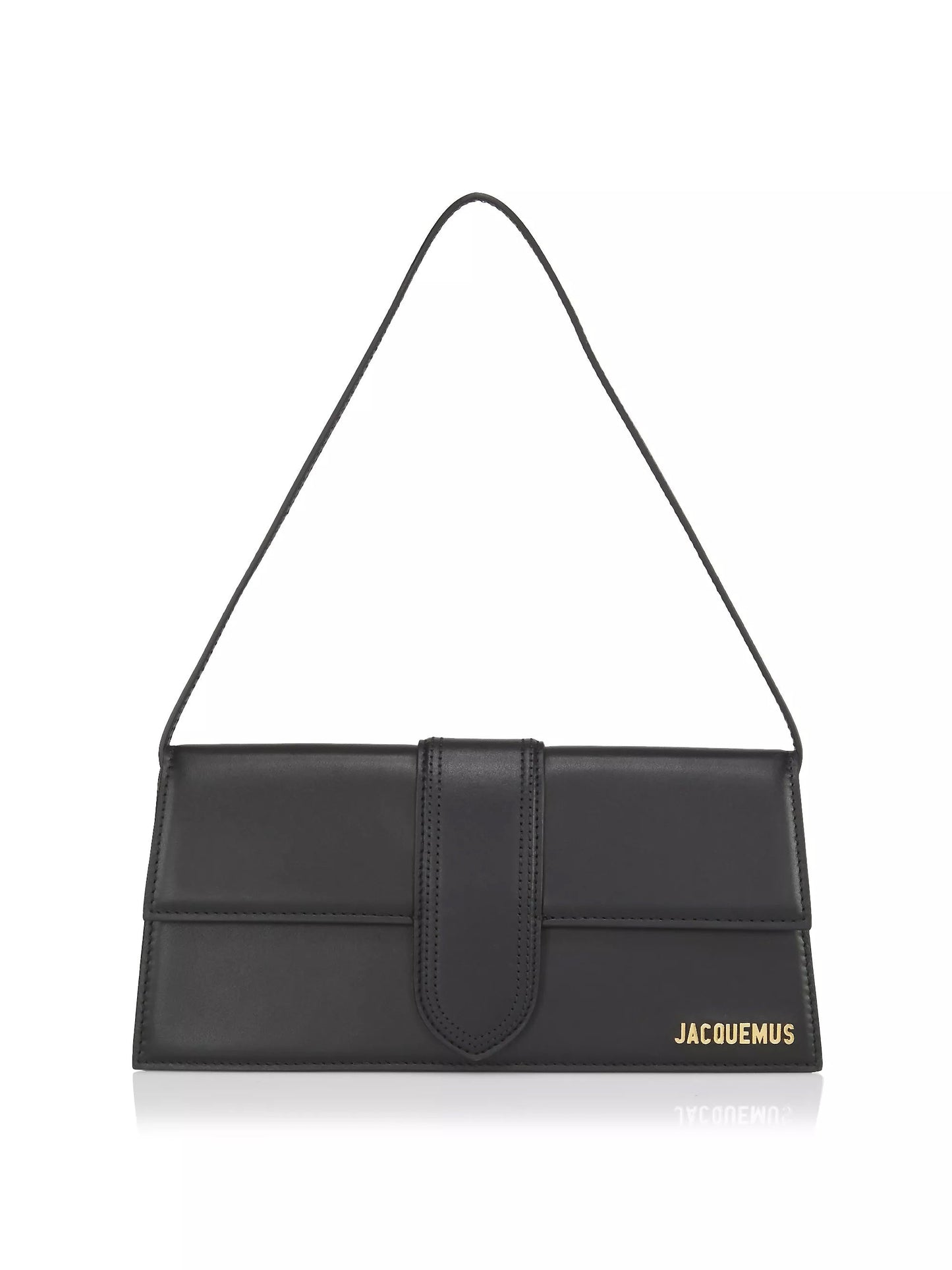 JACQUEMUS LE BAMBINO LONG CALFSKIN LEATHER SHOULDER BAG