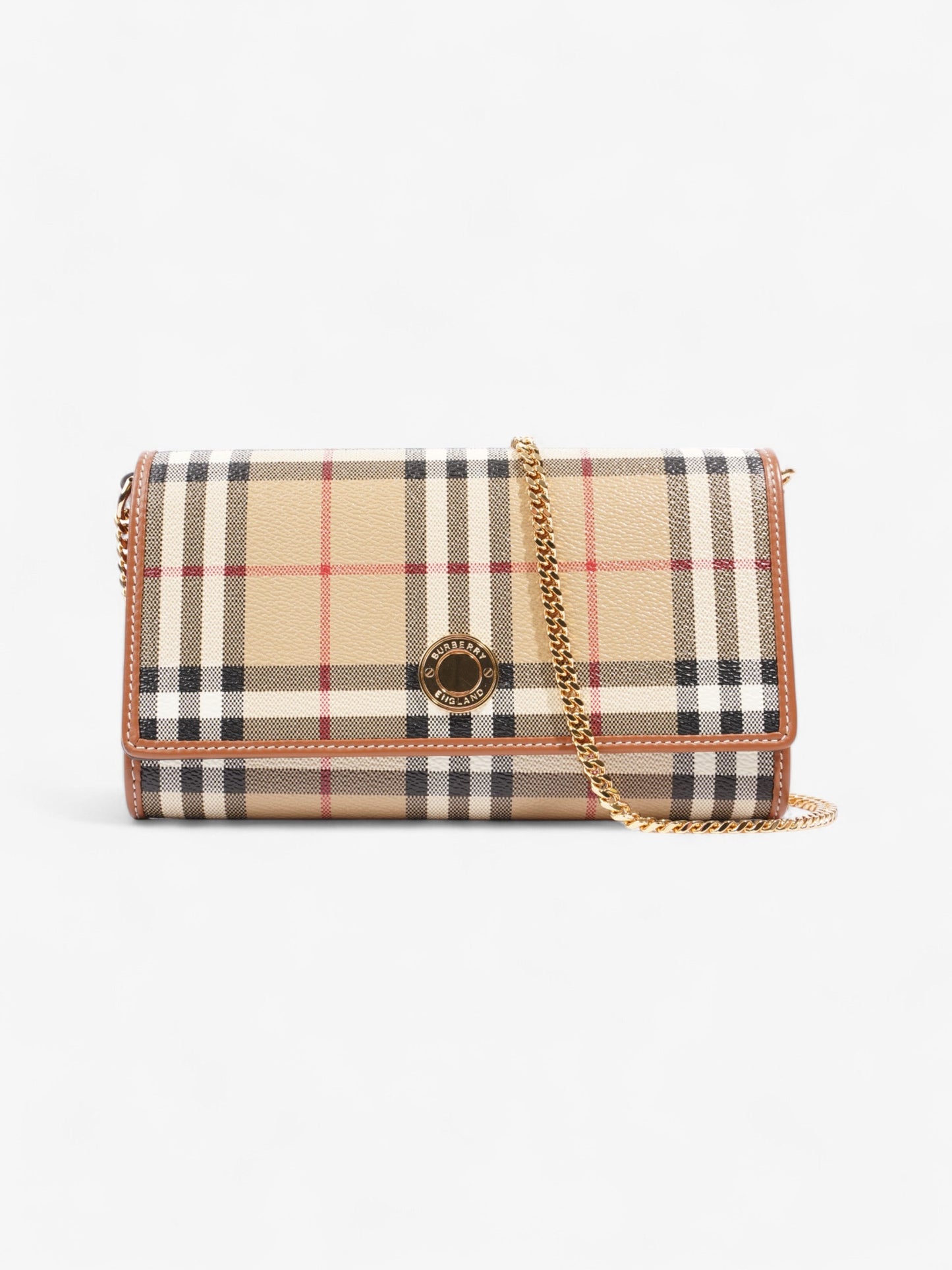 Burberry Wallet on chain Burberry Check Coated Canvas