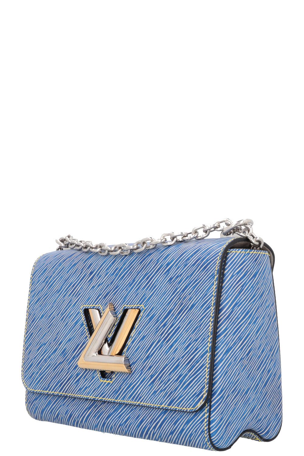 LOUIS VUITTON Twist MM Crossbody Bag Blue Epi