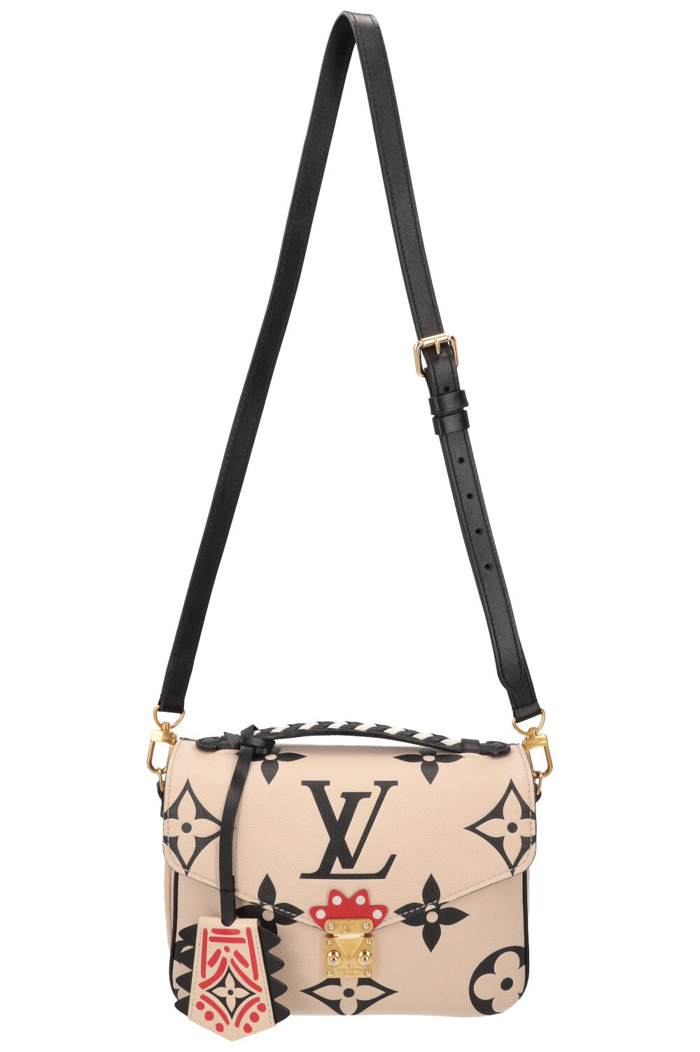 LOUIS VUITTON Empreinte MNG Giant Crafty Metis Pochette Bag Cream