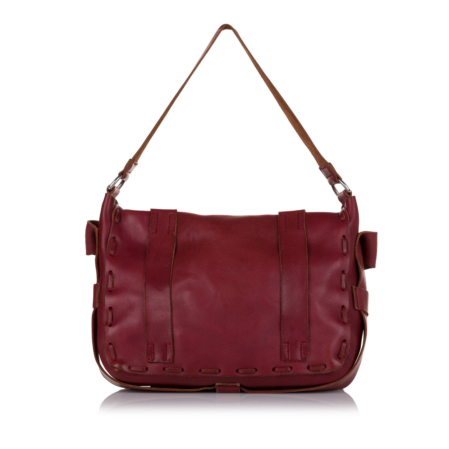 GLM-- GG Messenger Bag Red Leather