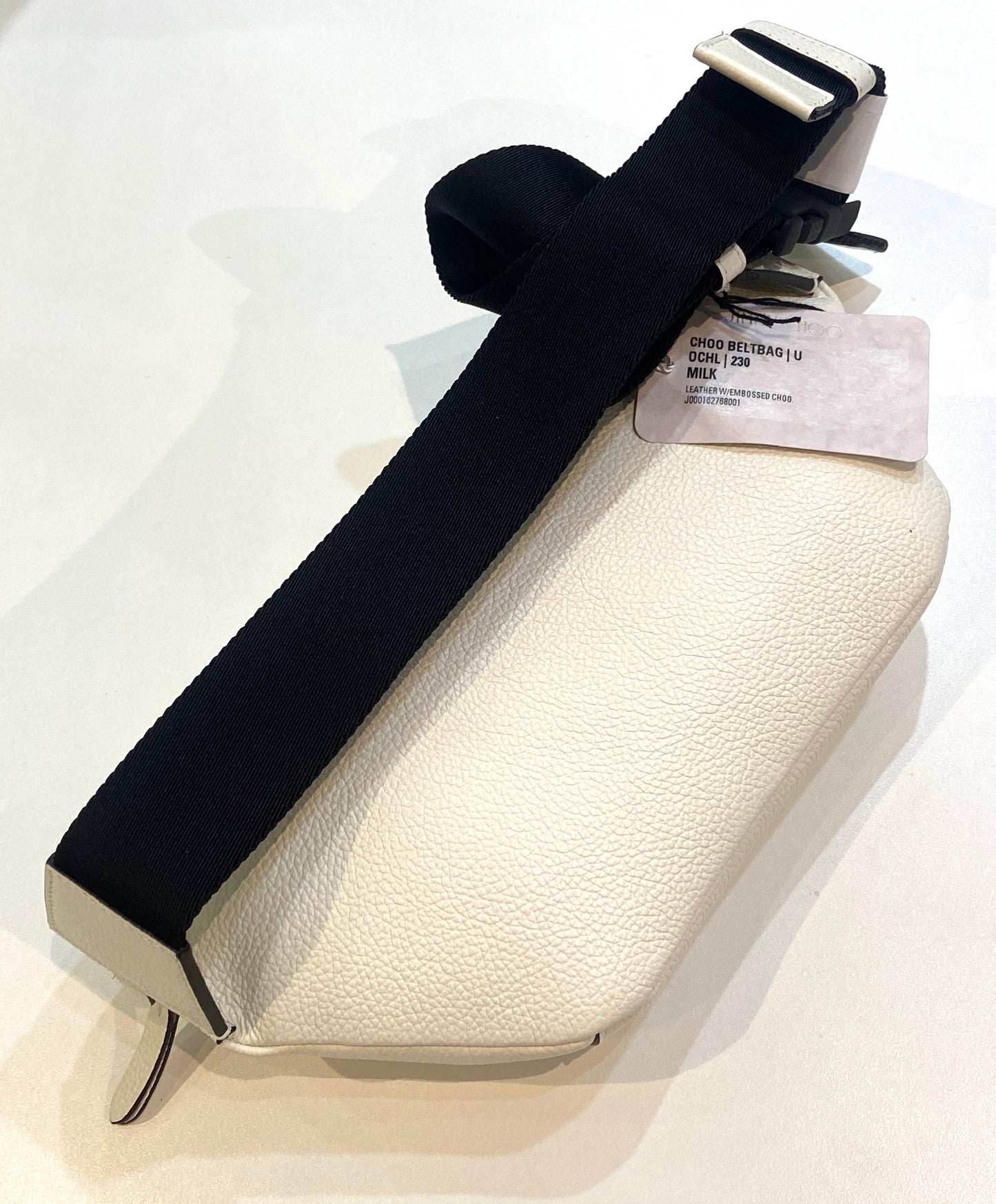 JIMMY CHOO GRAINED CALFSKIN LEATHER BELT BAG