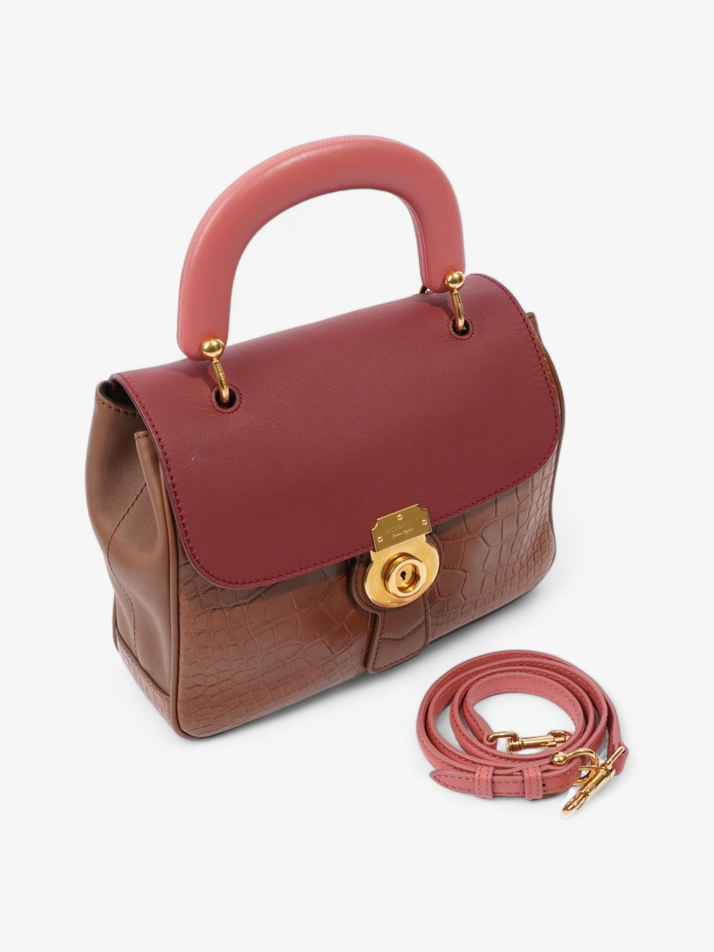 Burberry DK88 Pink / Brown Leather