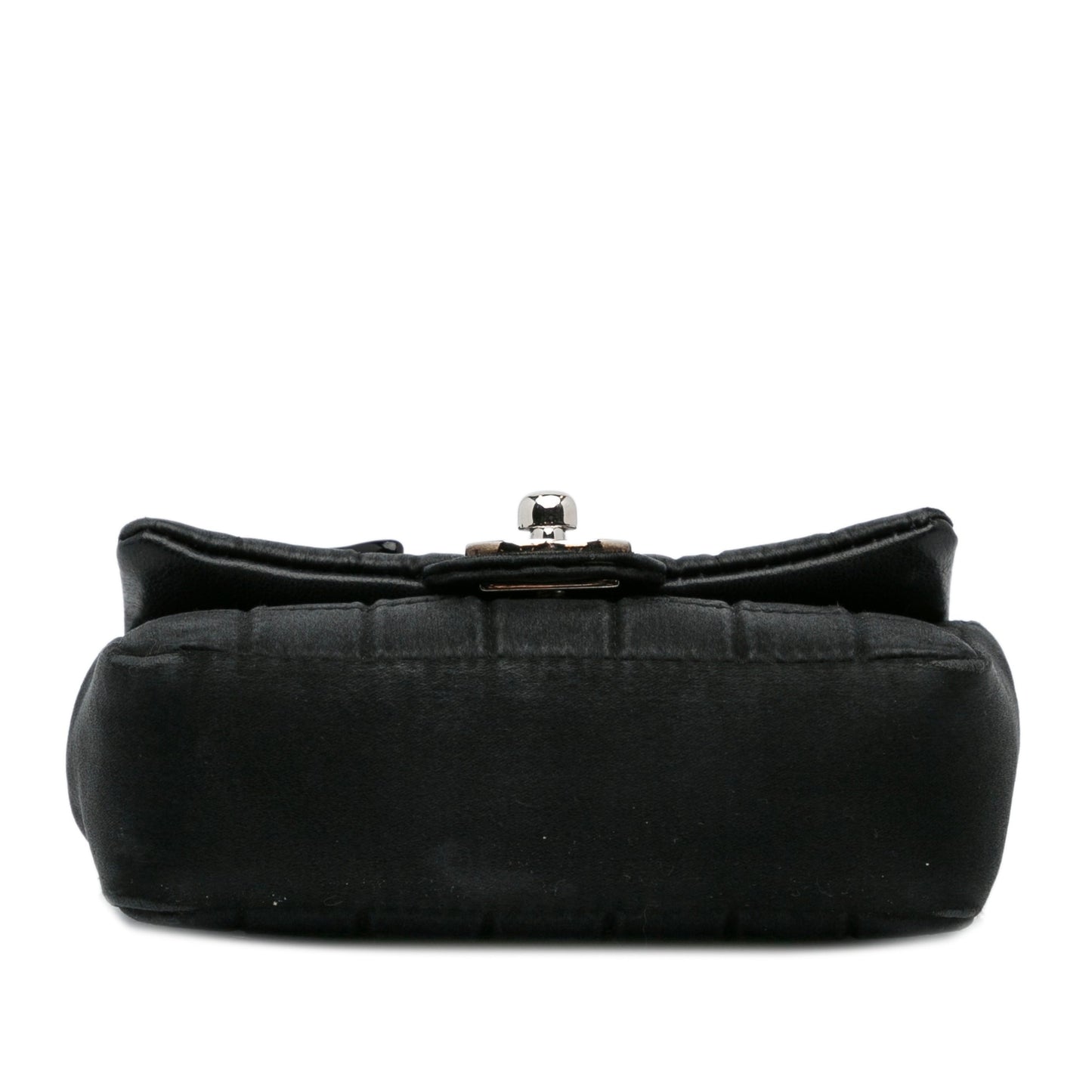 Chanel Extra Mini Satin Choco Bar Charms Flap Bag