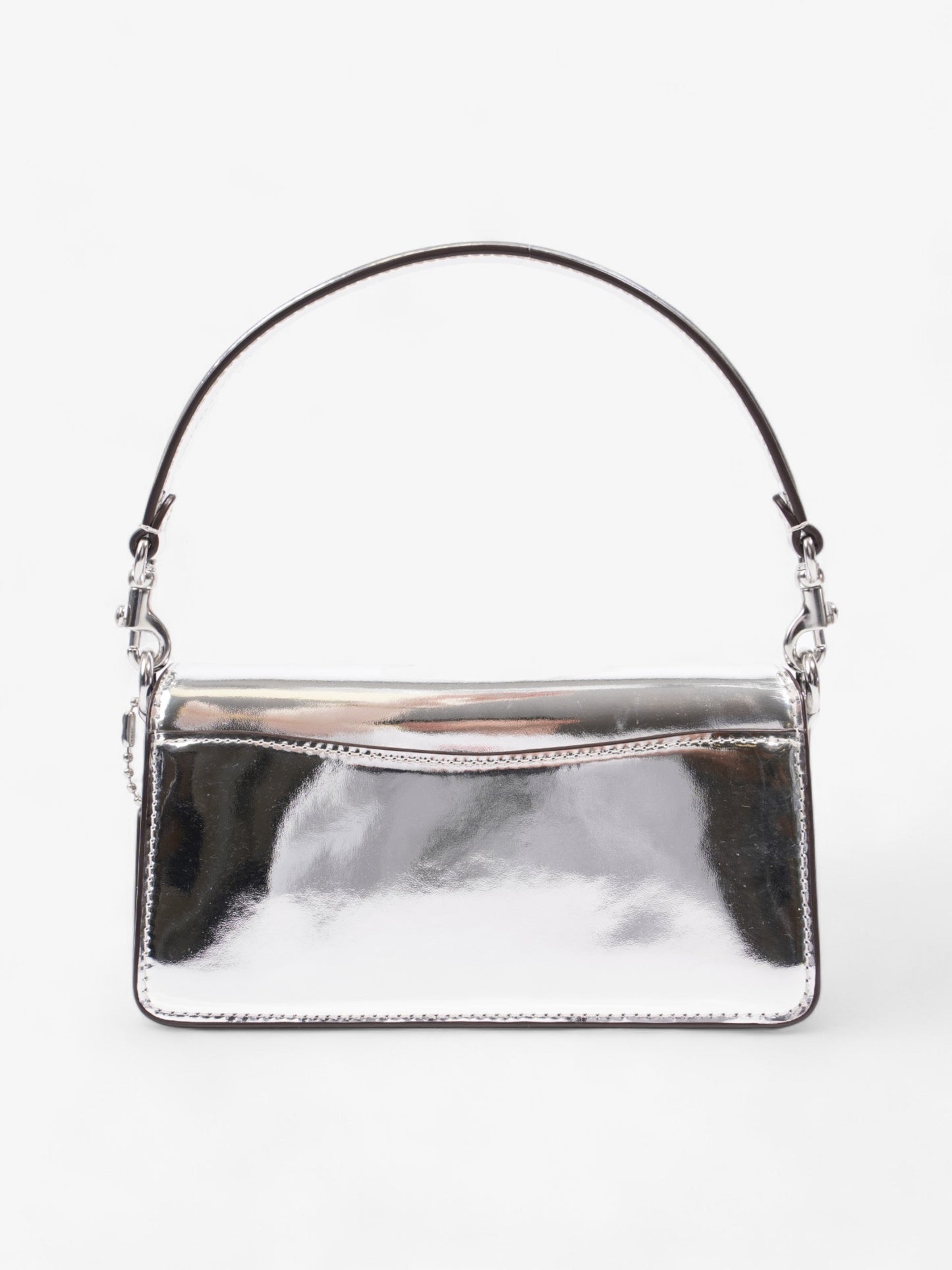 Coach Tabby 20 Silver Metallic Leather