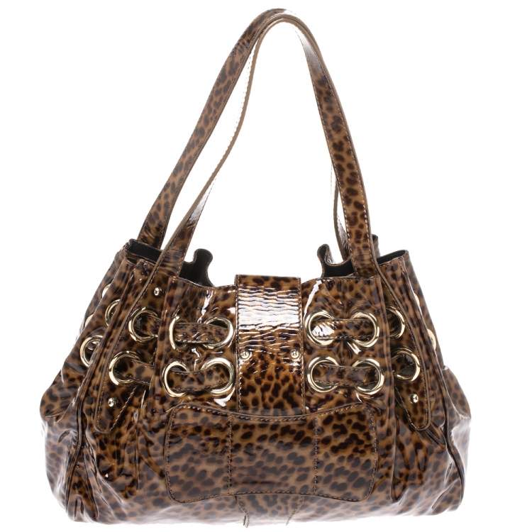 Jimmy Choo Leopard Print Riki Bag