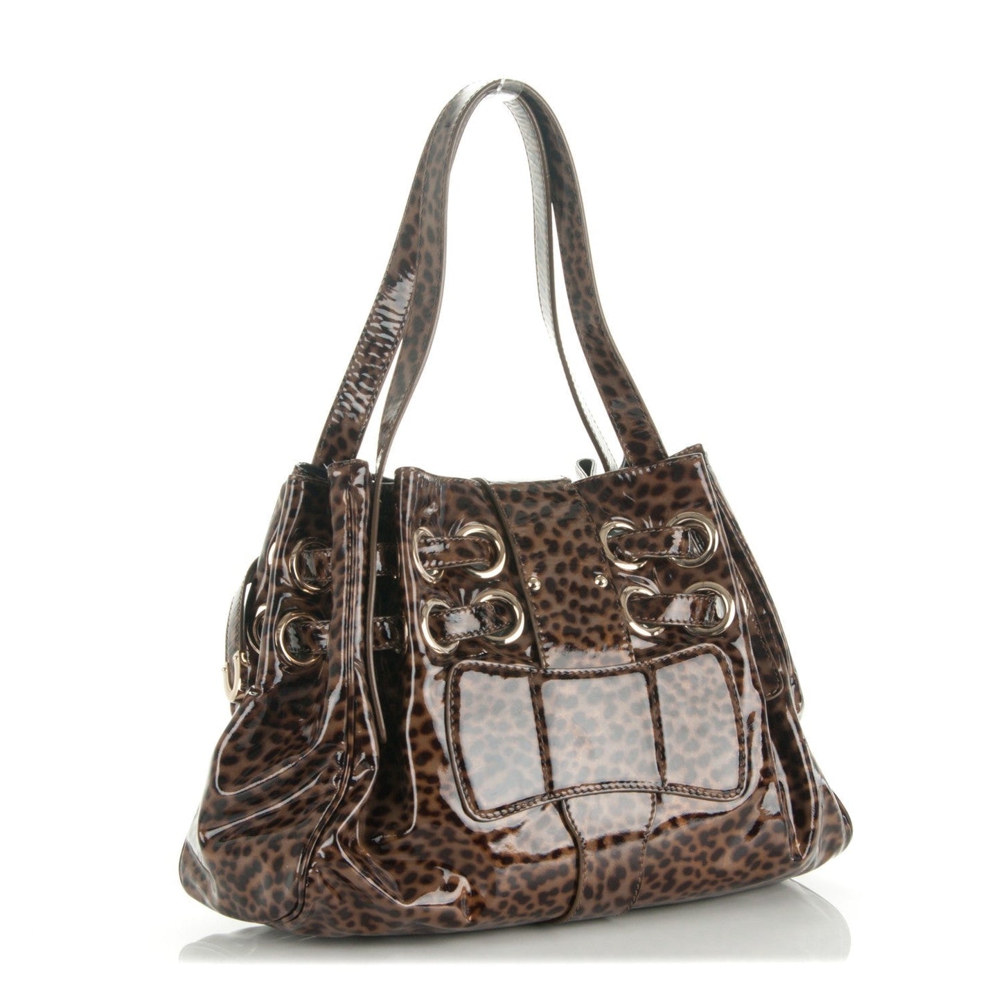 Jimmy Choo Leopard Print Riki Bag