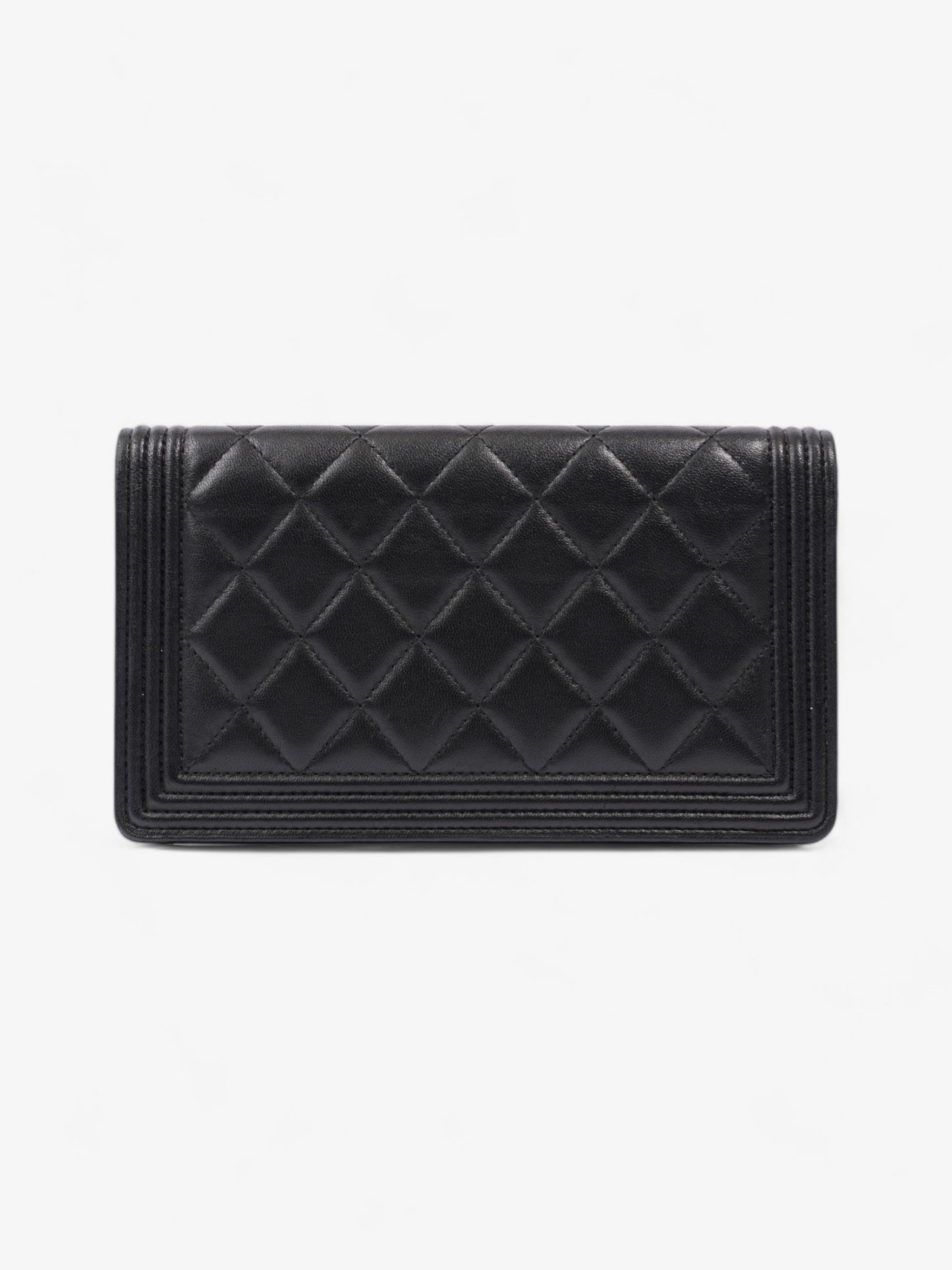 Chanel Boy Wallet Black Lambskin Leather