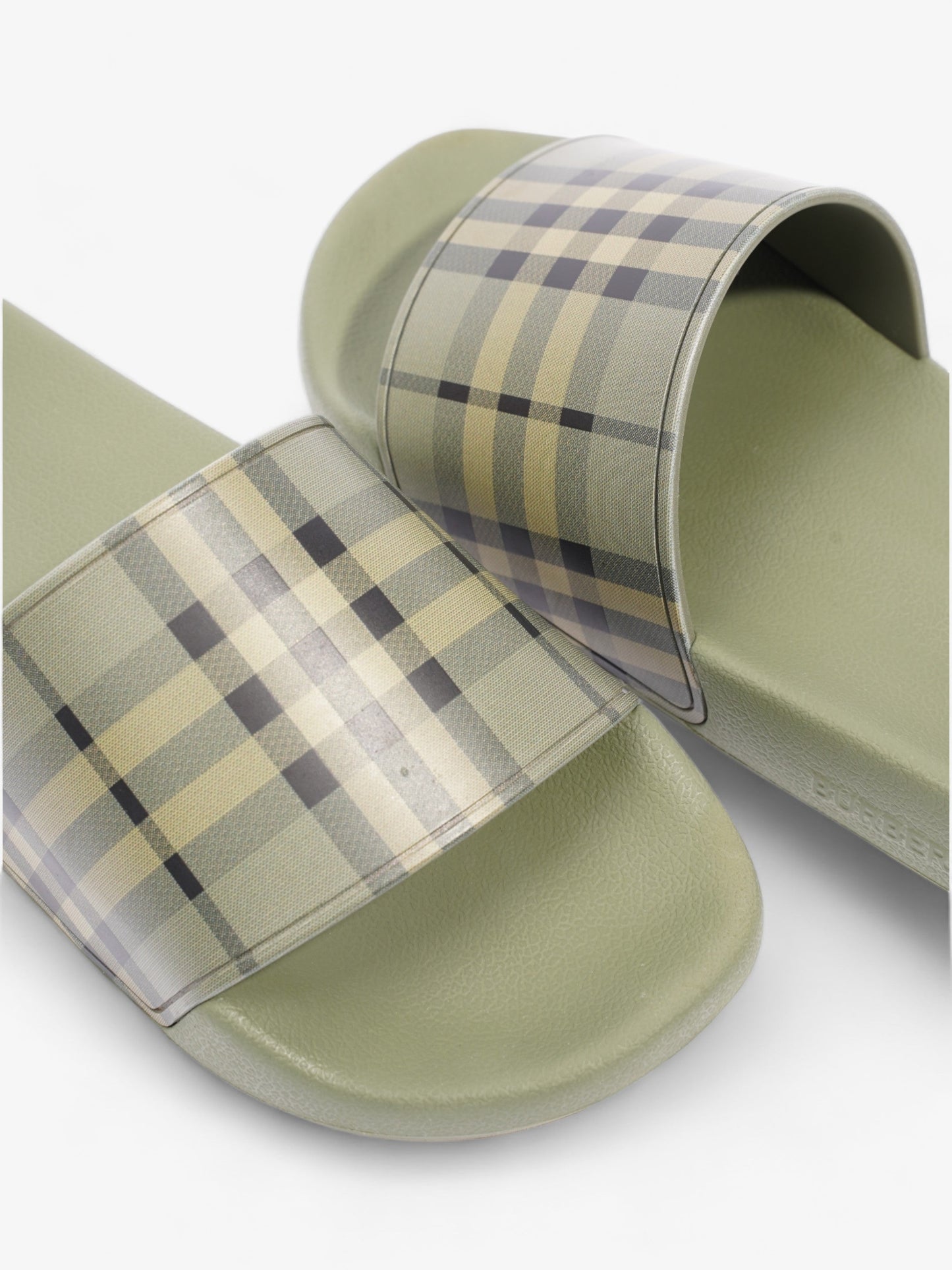 Burberry Furley Slides Khaki / Black Rubber EU 39 UK 6