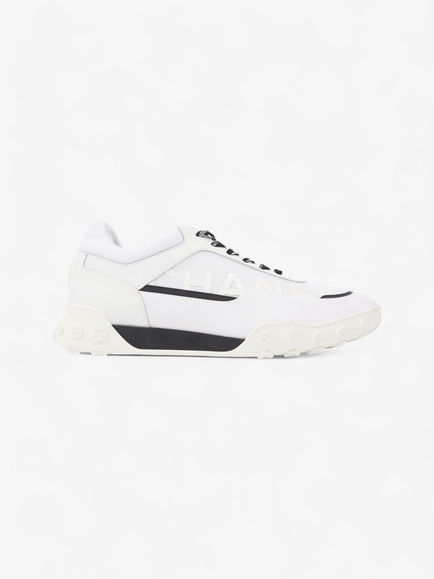 Chanel CC Sneakers White  / Black Mesh EU 42 UK 8