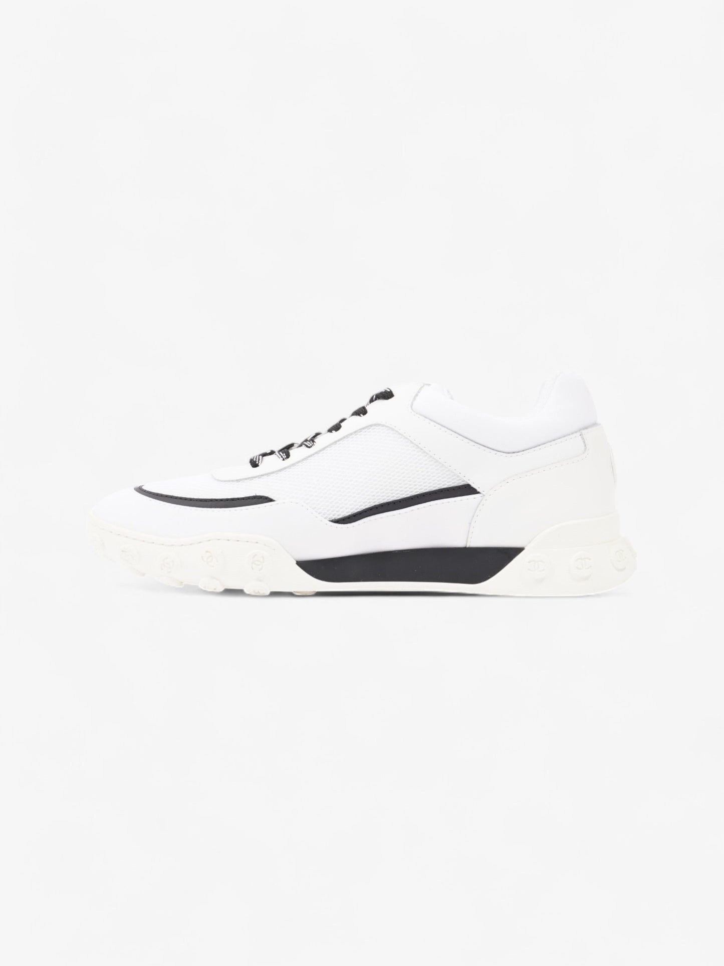 Chanel CC Sneakers White  / Black Mesh EU 42 UK 8