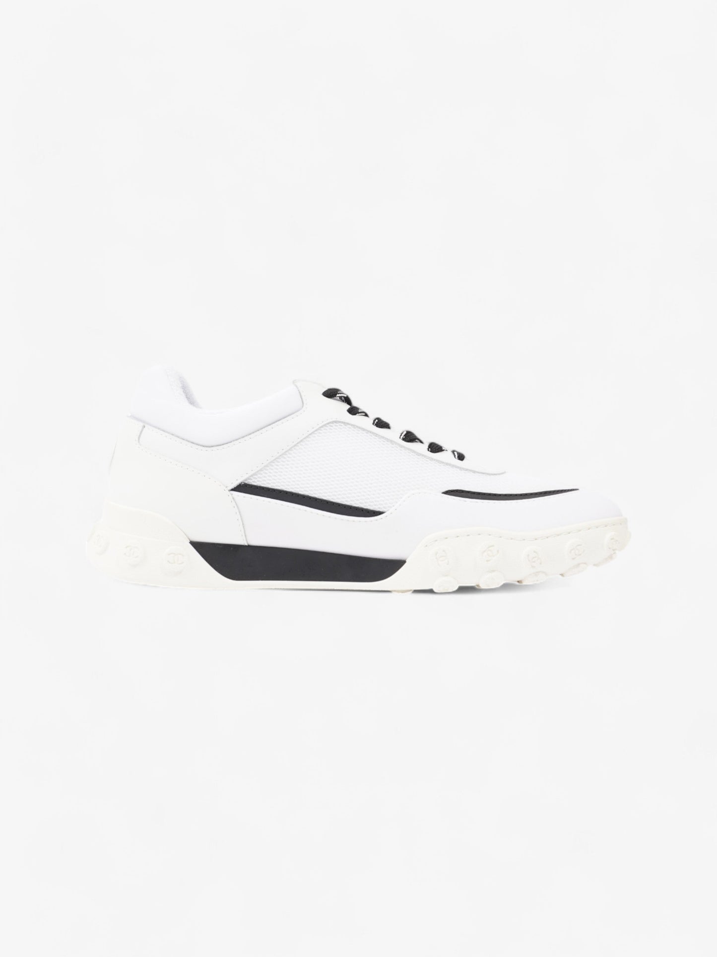 Chanel CC Sneakers White  / Black Mesh EU 42 UK 8