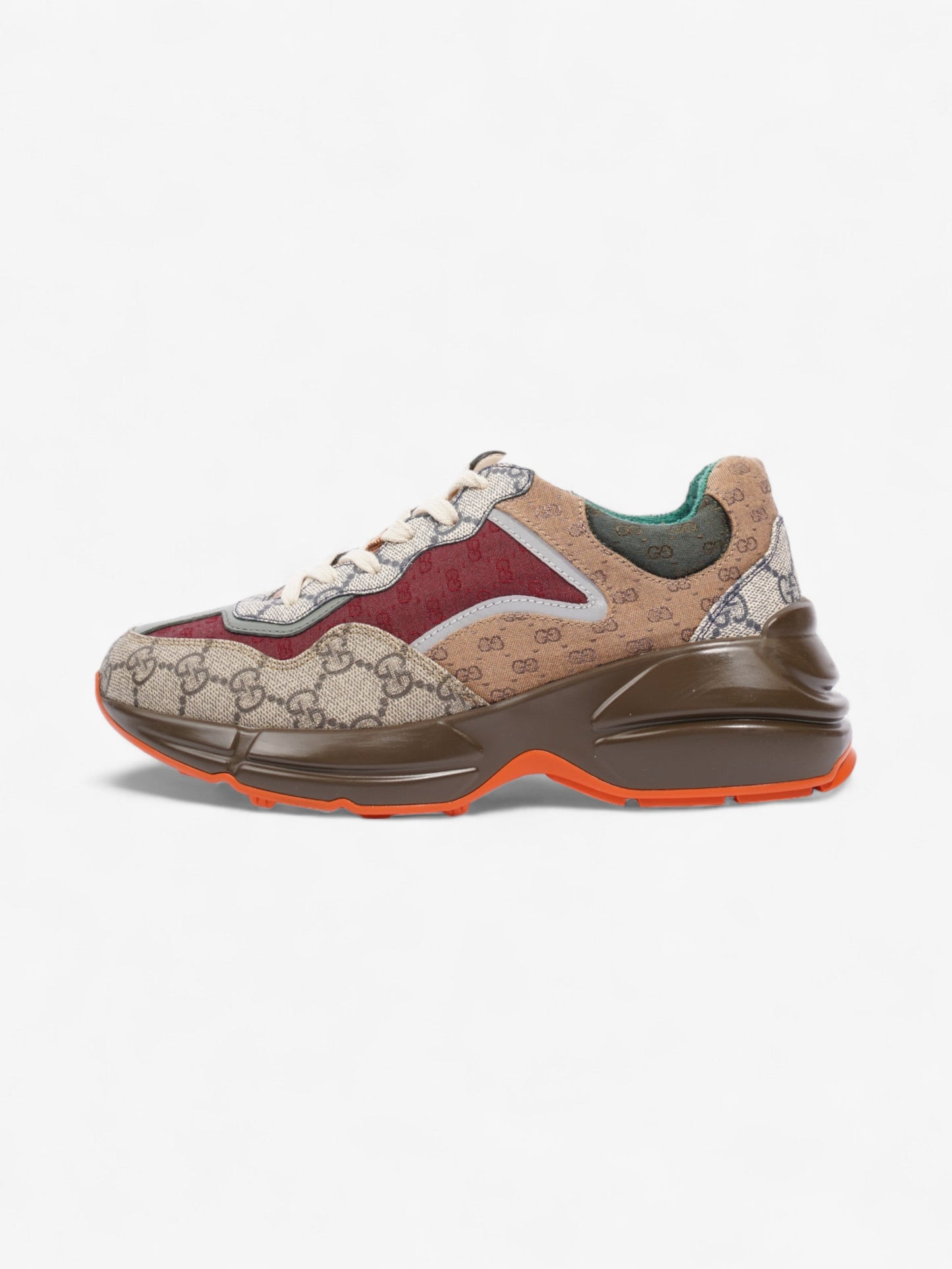 Gucci GG Rhyton Low Top GG Supreme / Brown / Multi Leather EU 37 UK 4