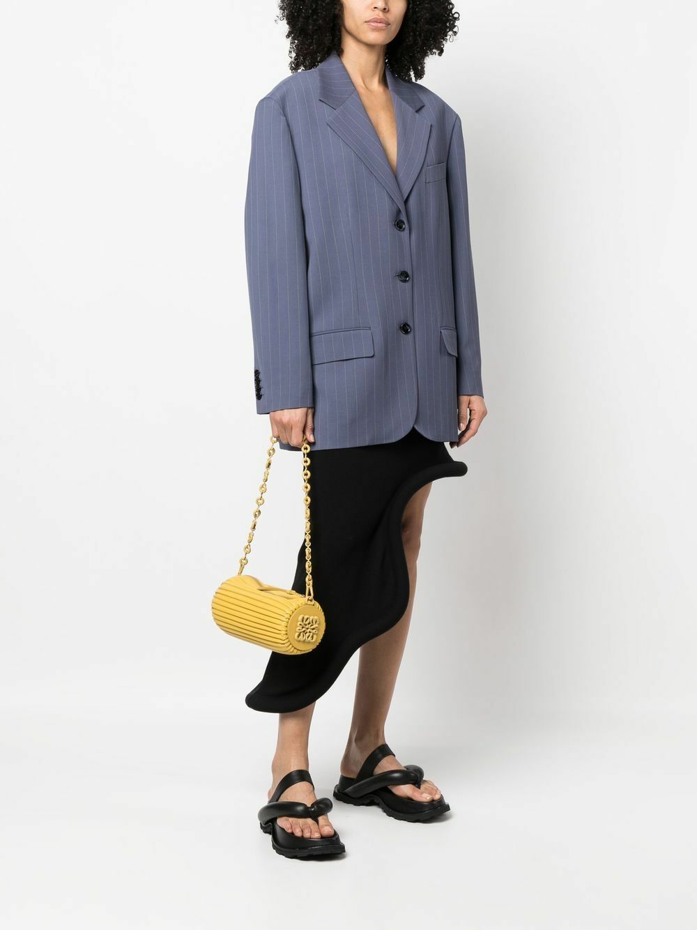 LOEWE PLEATED LEATHER BRACELET POUCH BAG